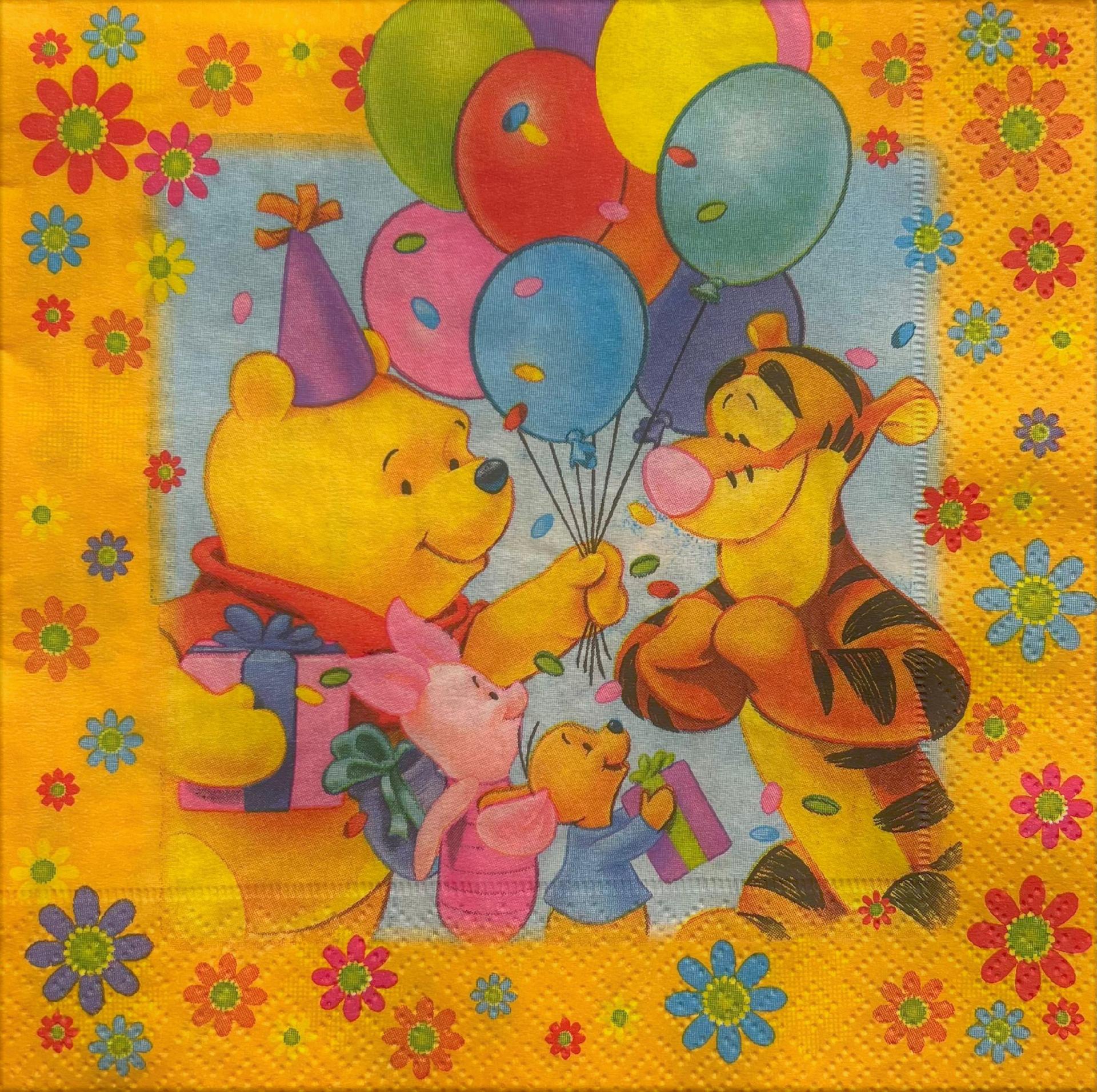 tovaglioli per decoupage winnie the pooh arti e grafica busta da 2 pezzi 33x33 cm
