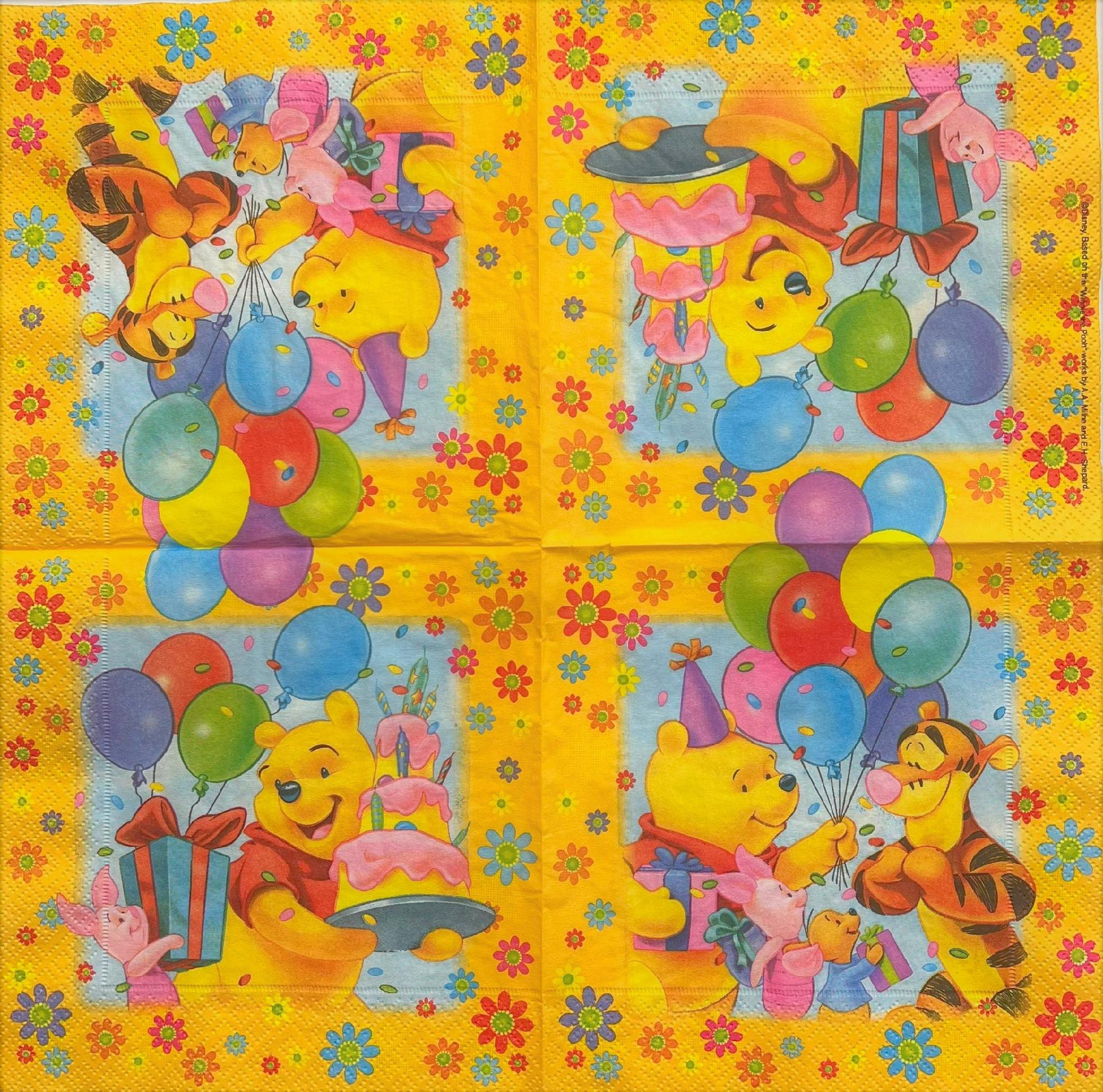 tovaglioli per decoupage winnie the pooh arti e grafica busta da 2 pezzi 33x33 cm