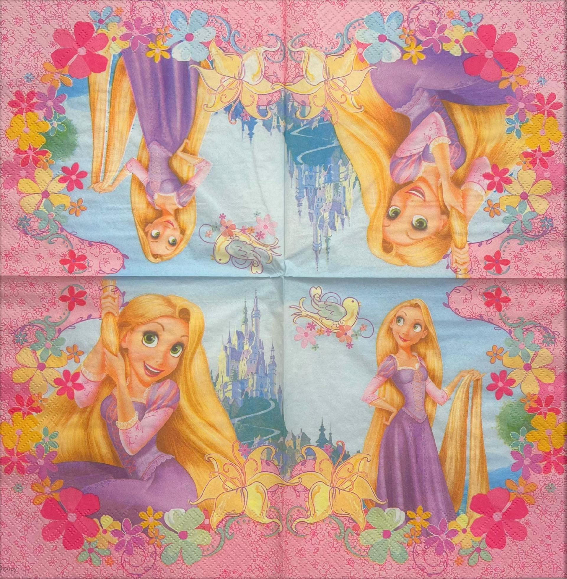 tovaglioli per decoupage rapunzel arti e grafica busta da 2 pezzi 33x33 cm