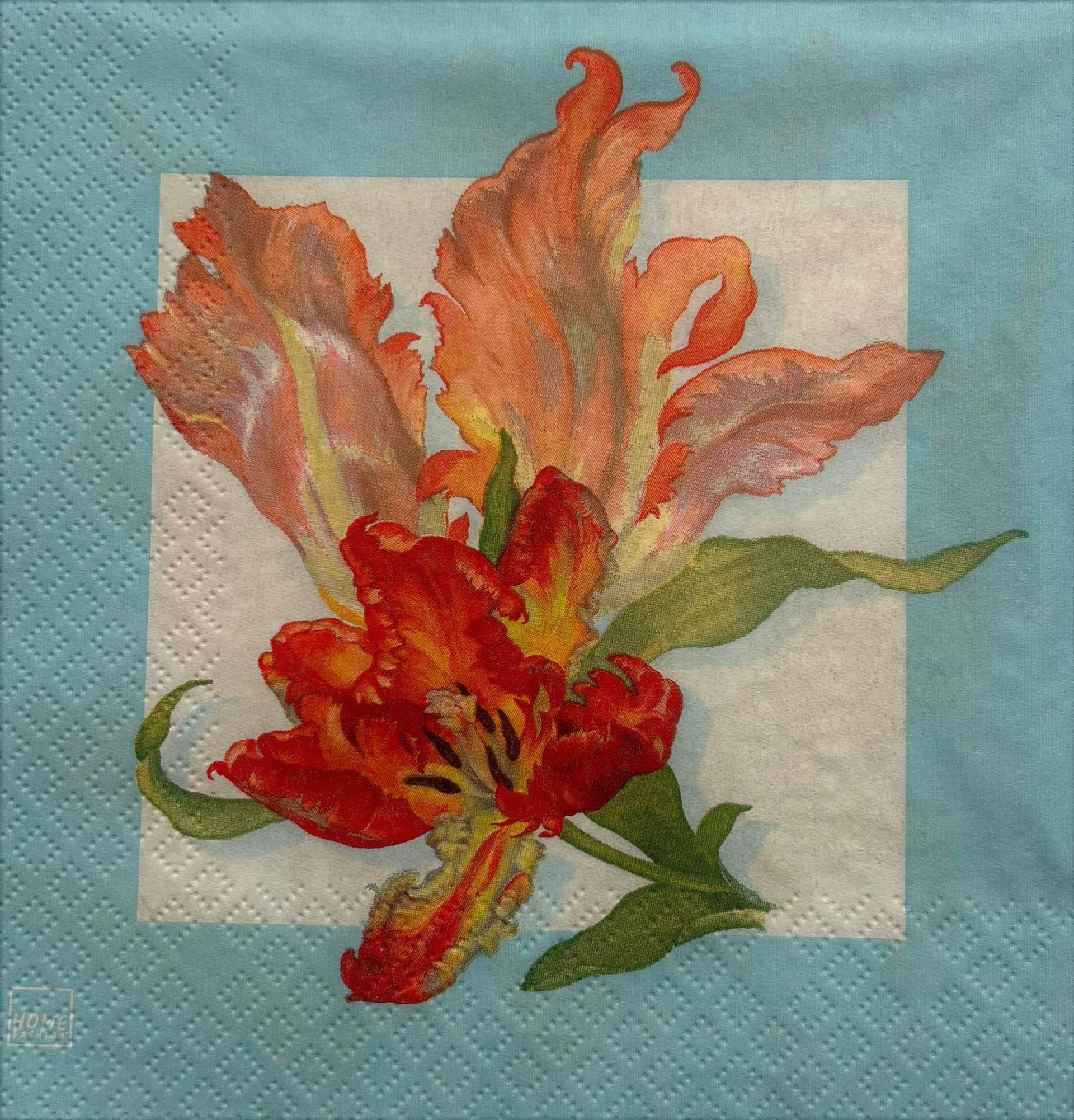 Tovaglioli per decoupage tulipano arti e grafica busta da 2 pezzi 33x33 cm