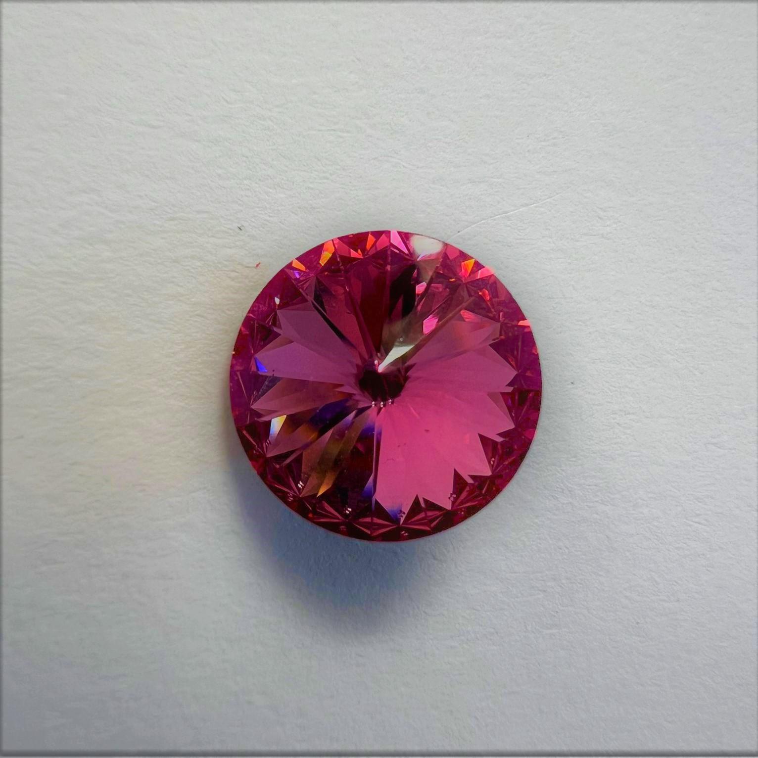 Rivoli colore rose mm 14 swarovski busta da 3 pezzi