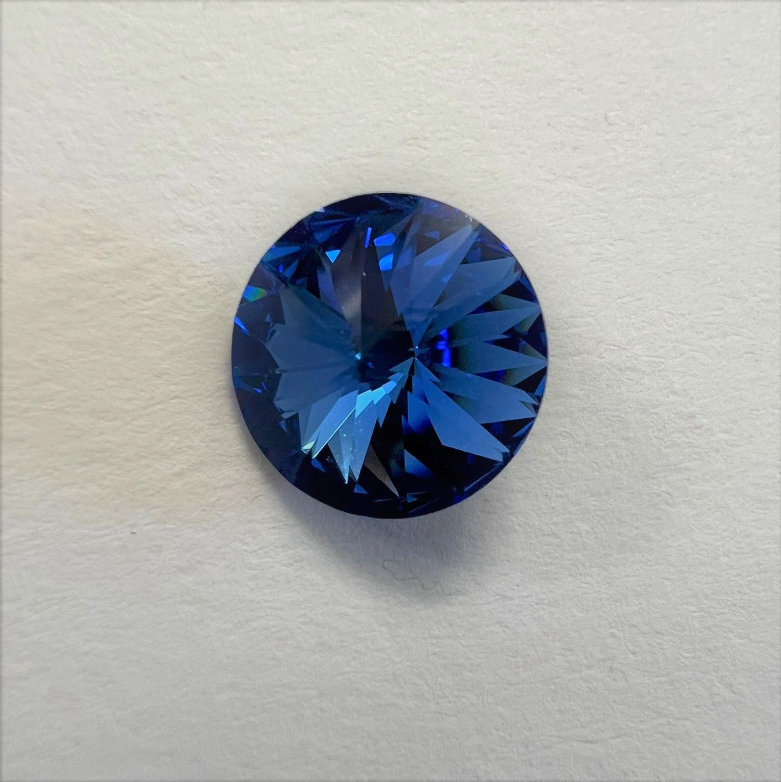 Rivoli colore sapphire mm 14 swarovski busta da 3 pezzi
