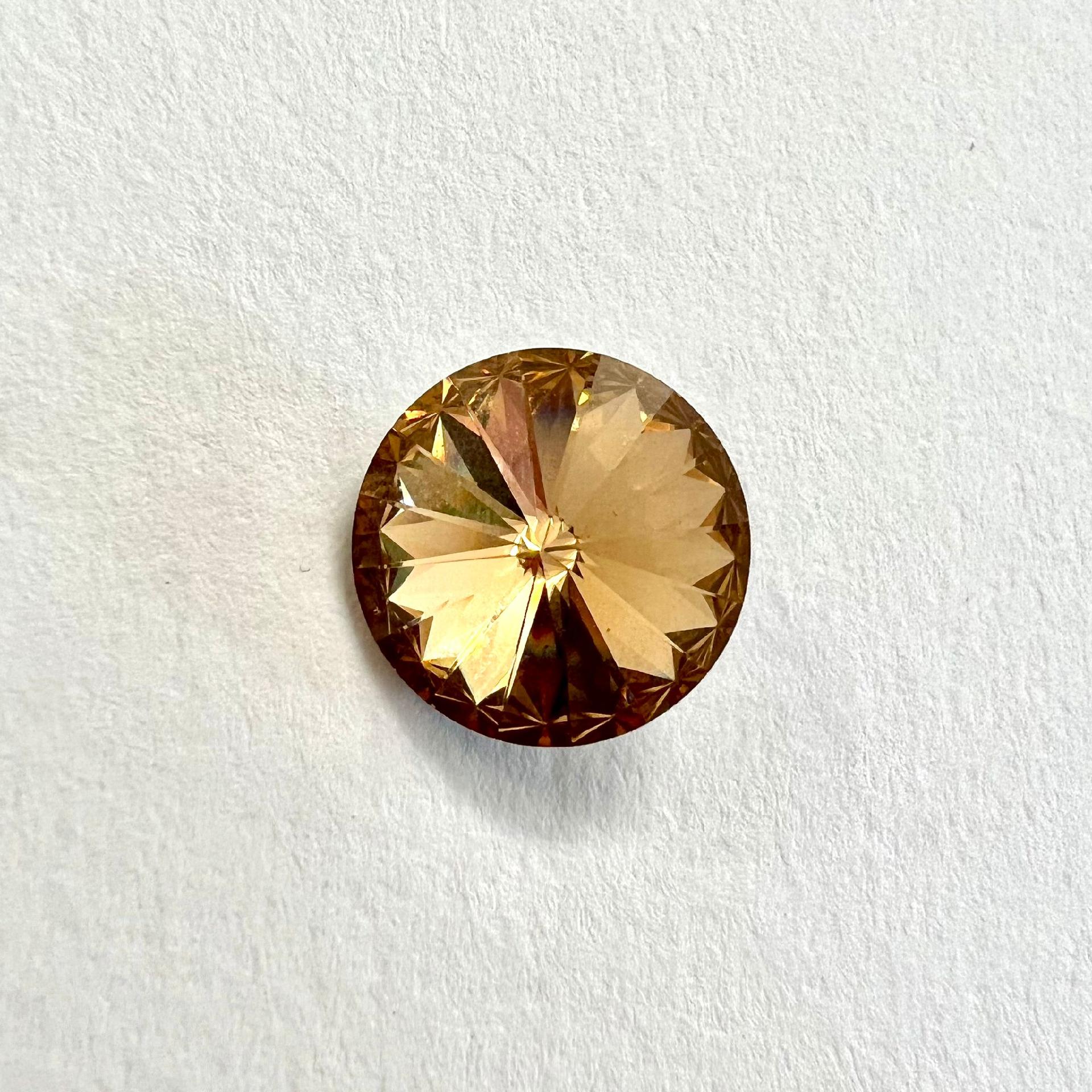 Rivoli light colorado topaz Swarovski Un pezzo diametro 14 mm