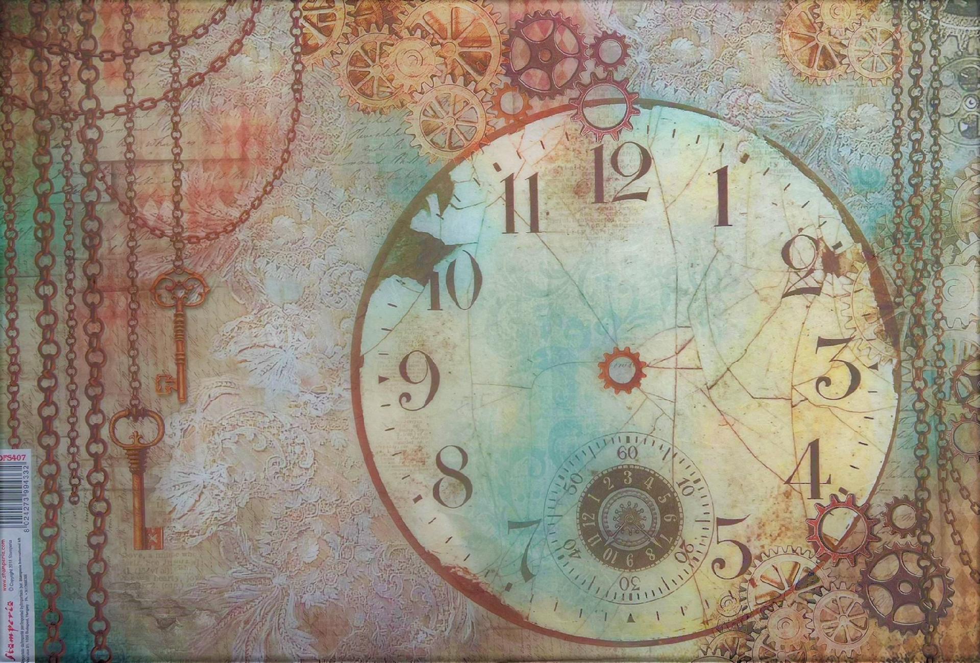 Carta riso orologio stamperia 1 foglio 33x48 (cm)