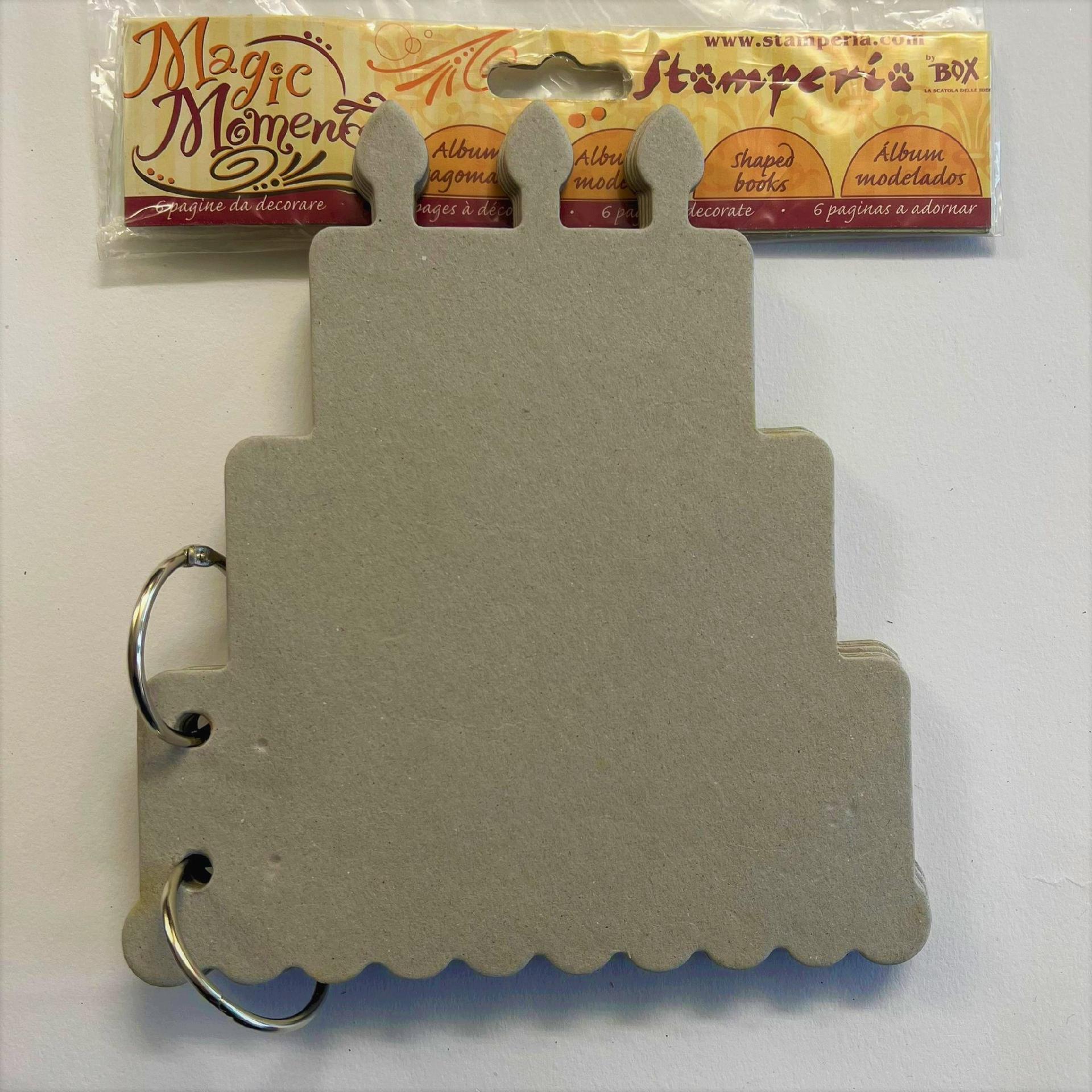 album in cartone sagomato stamperia Torta 18 cm x 16 cm