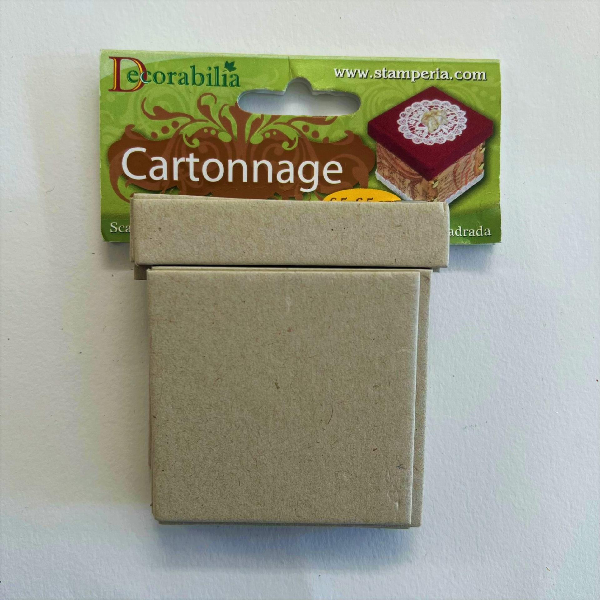 Scatola in cartone sagomato stamperia Misura 6.5 x 6,5 altezza 5 cm