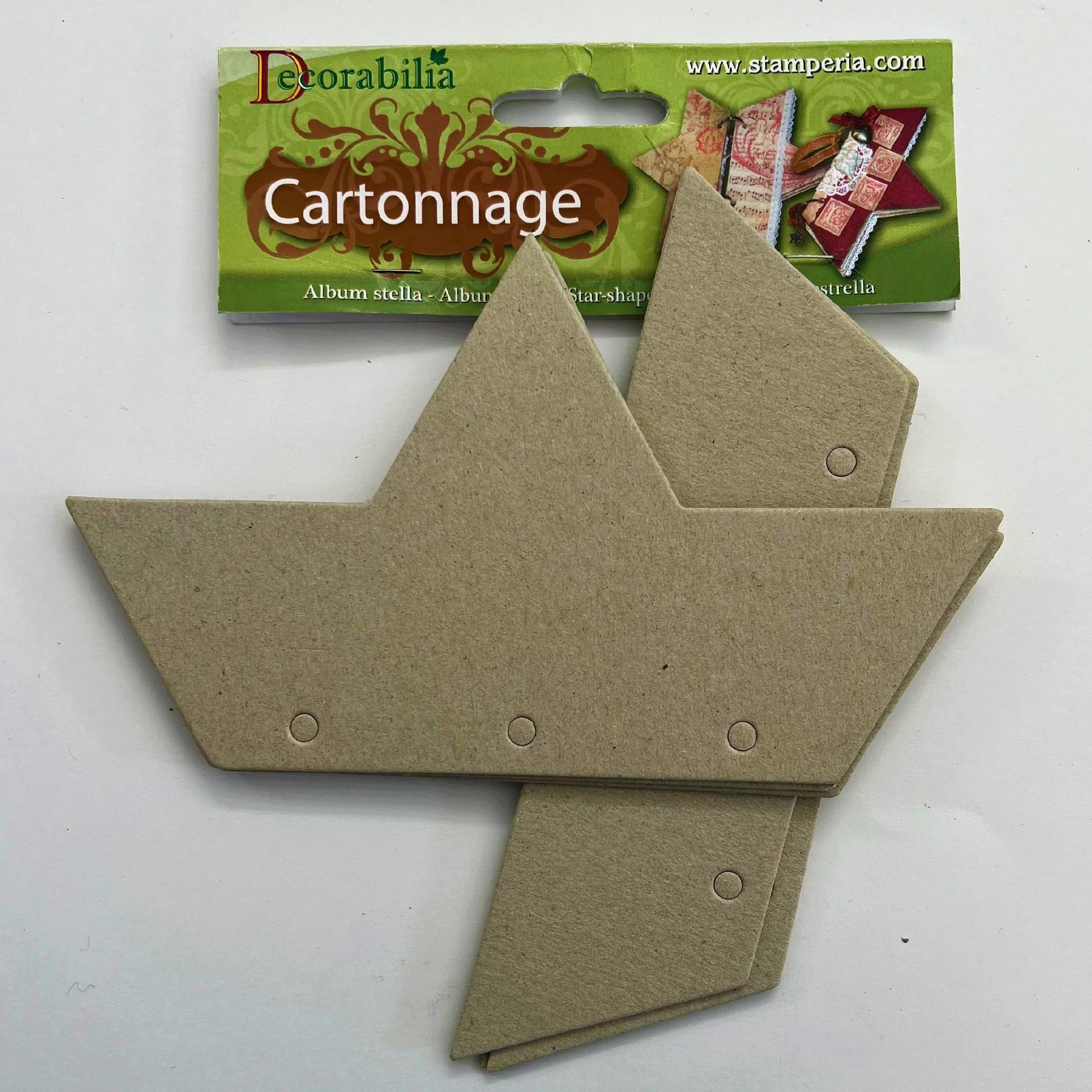 Album in cartone sagomato stella stamperia 10 x 17 cm