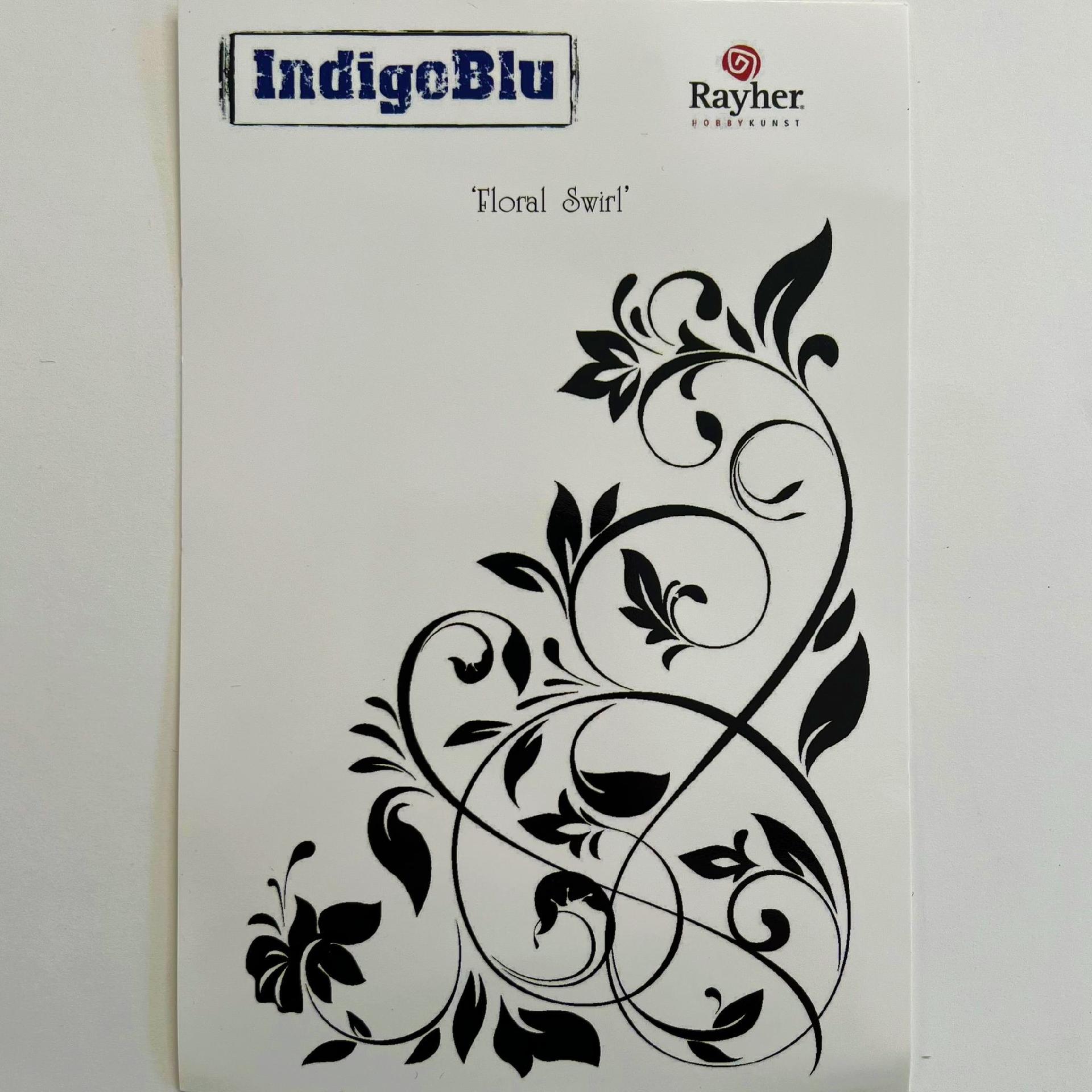Timbro note turbinio floreale Rayher 10,5 x 14,5 cm