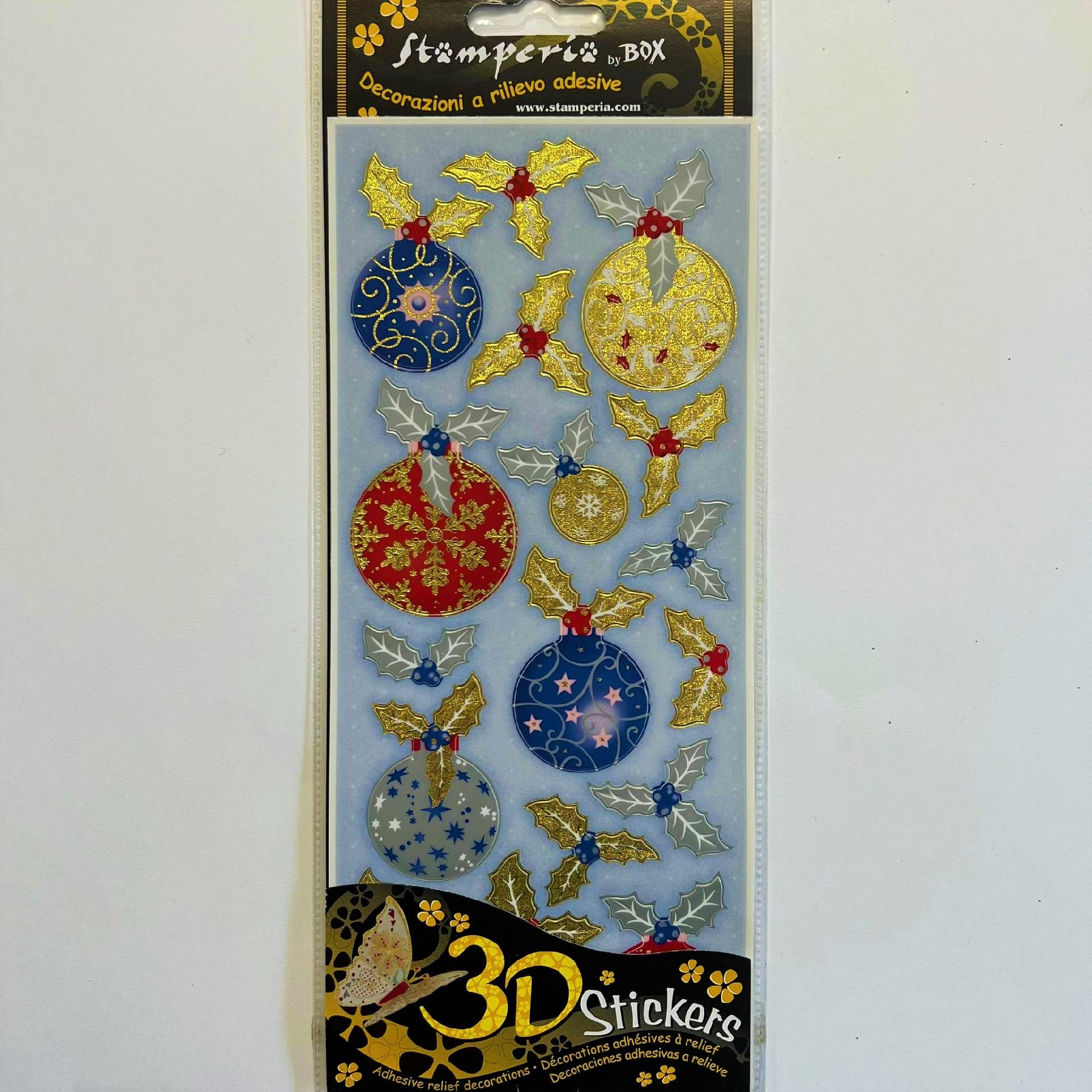 Sticker decori natalizi Stamperia 10 x 26 cm