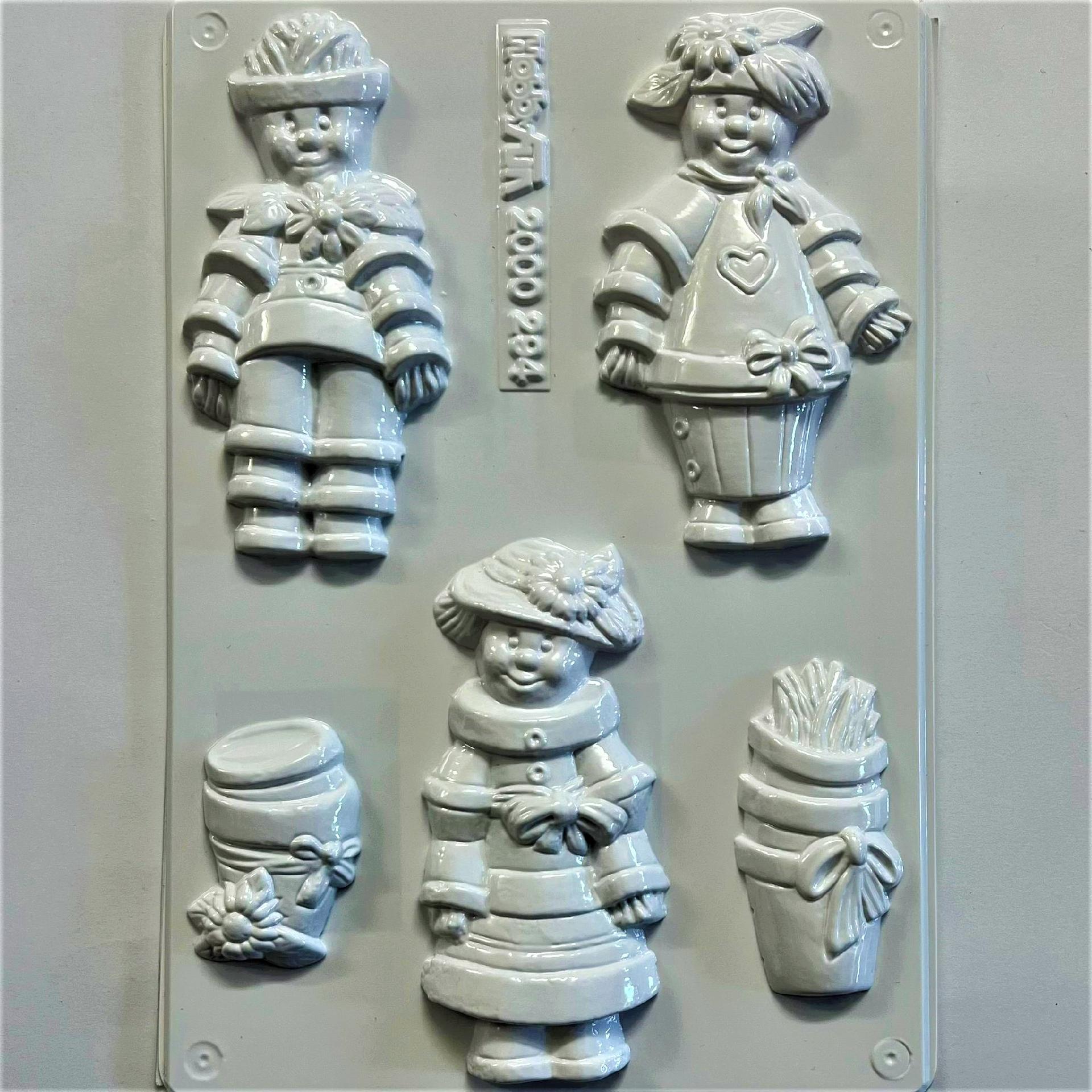 Stampo in plastica pupazzi di vasi hobby fun 16 cm x 23 cm
