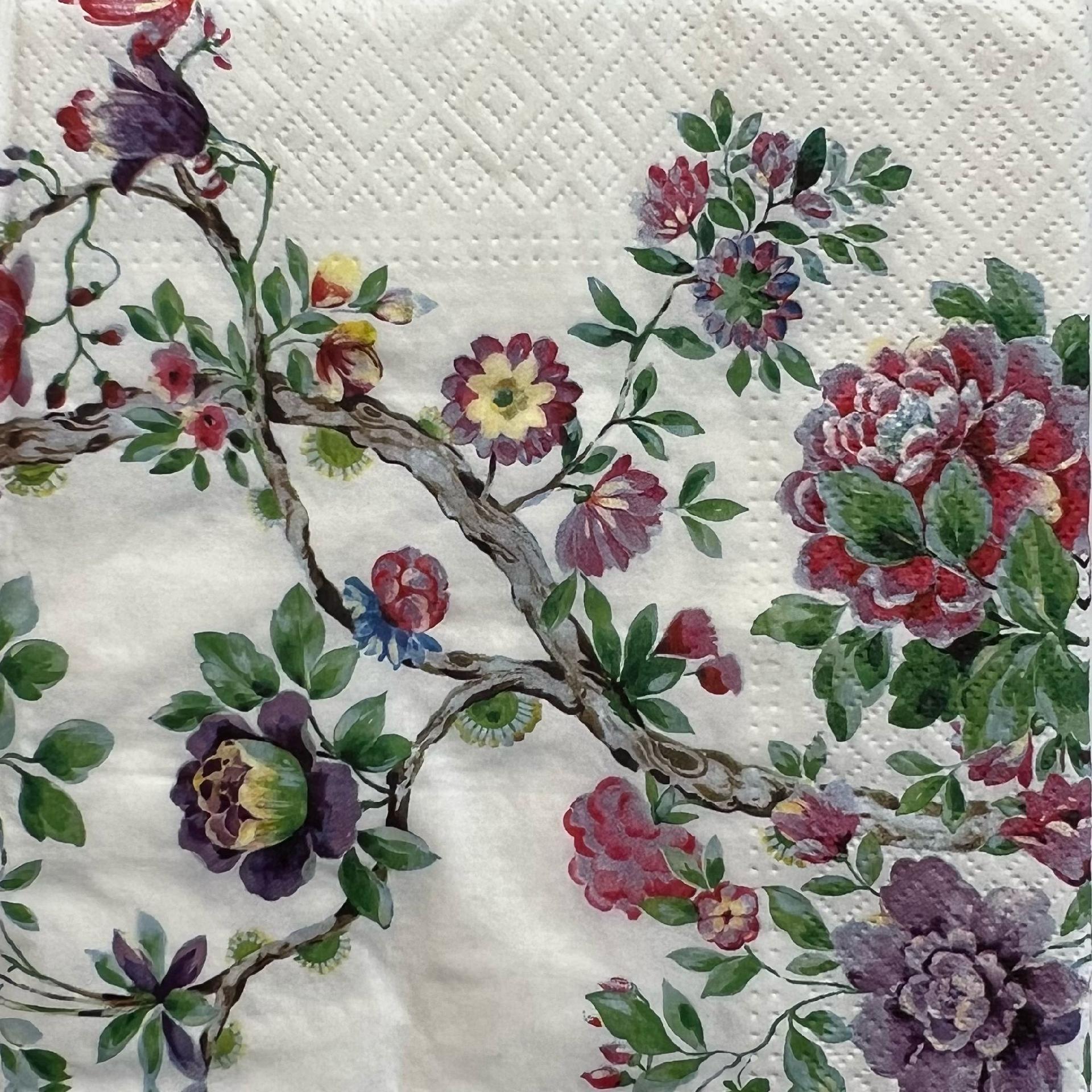Tovaglioli per decoupage fiori arti e grafica busta da 2 pezzi 33x33 cm