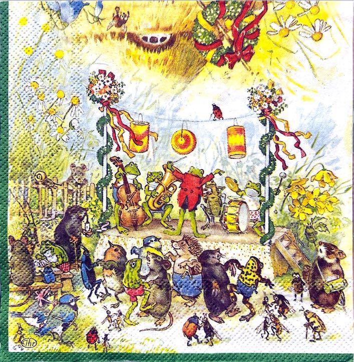 Tovaglioli con bosco incantato arti e grafica busta da 2 pezzi 33 x 33 cm