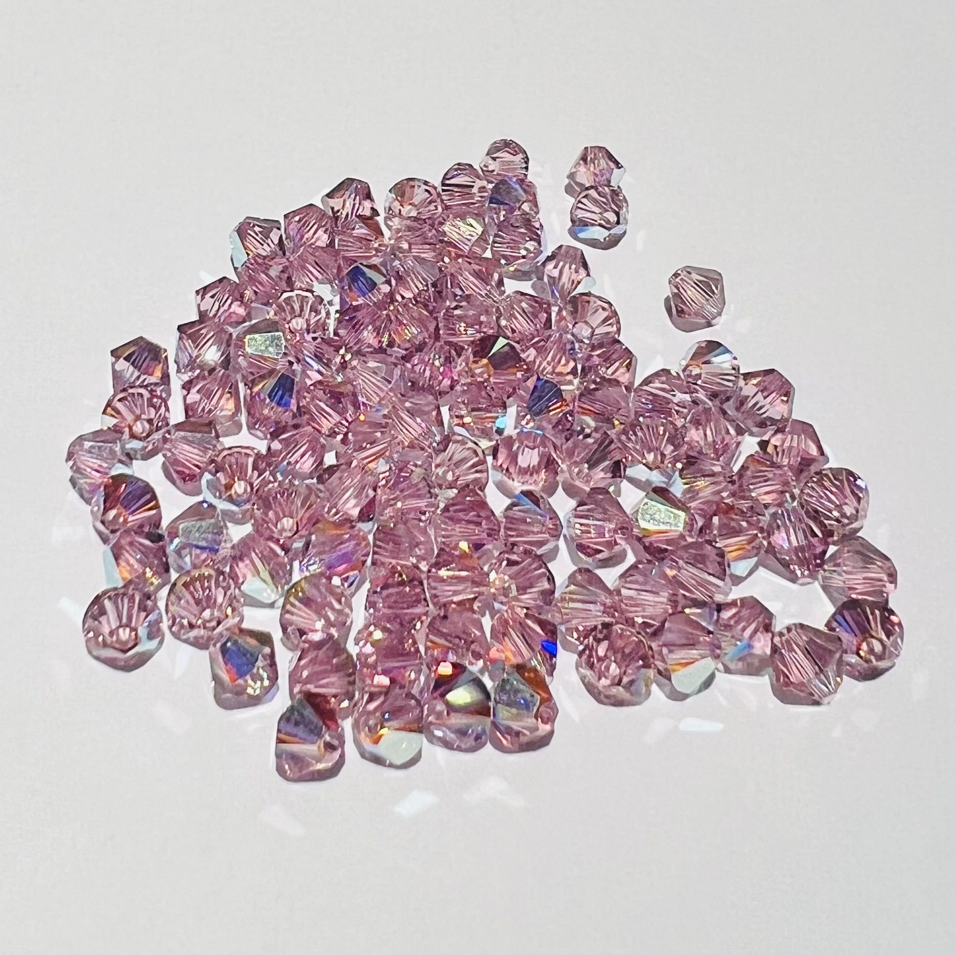 Swarovski bicono Light Amethyst Ab 3 mm swarovski busta da 100 pz