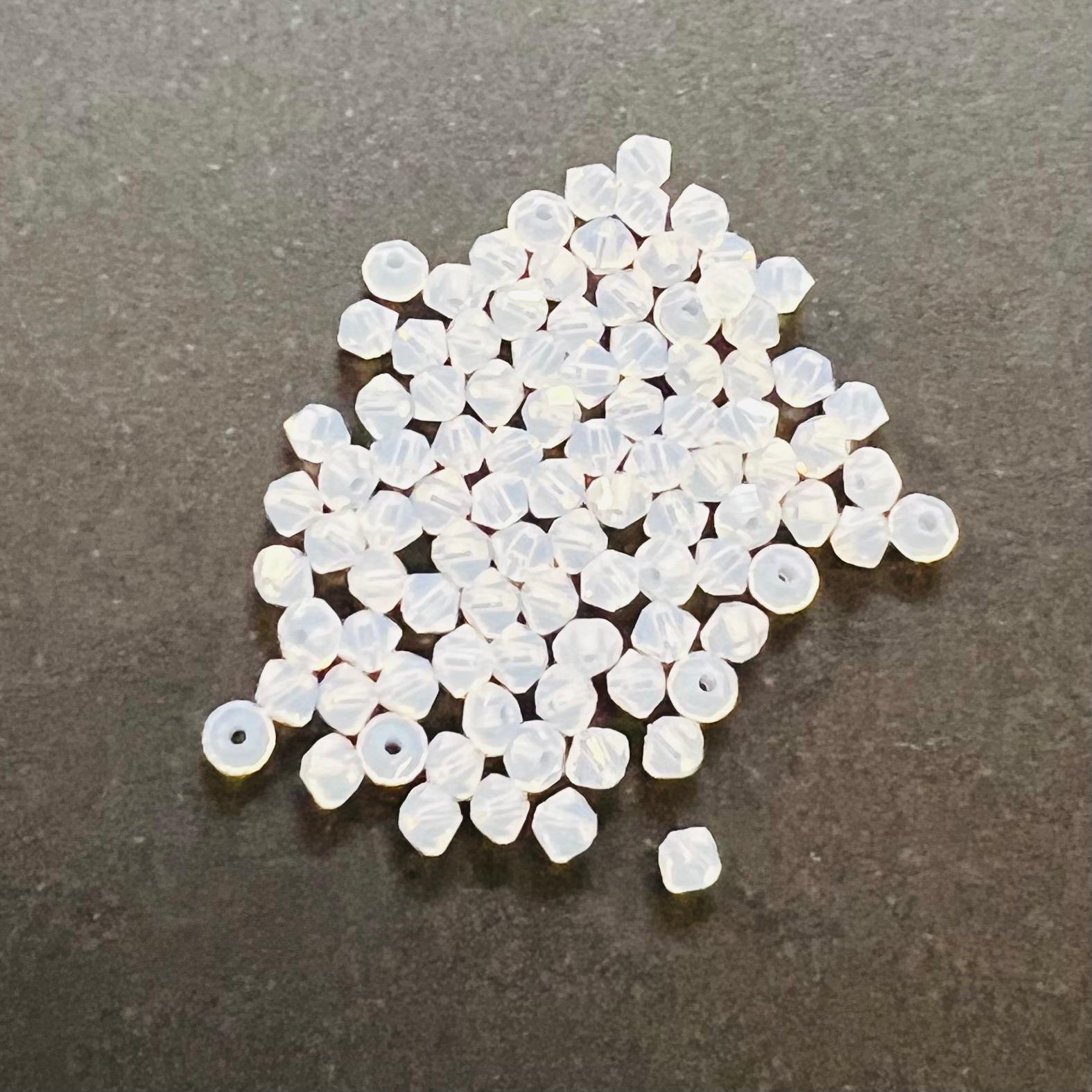 Swarovski bicono White Opal 3 mm swarovski busta da 100pz