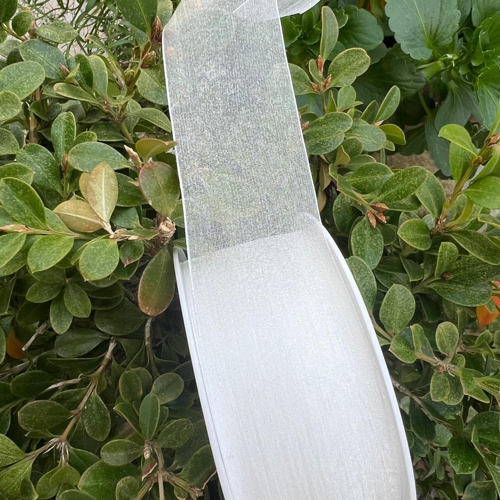 nastro organza bianco Goldina 40 mm x 1 mt