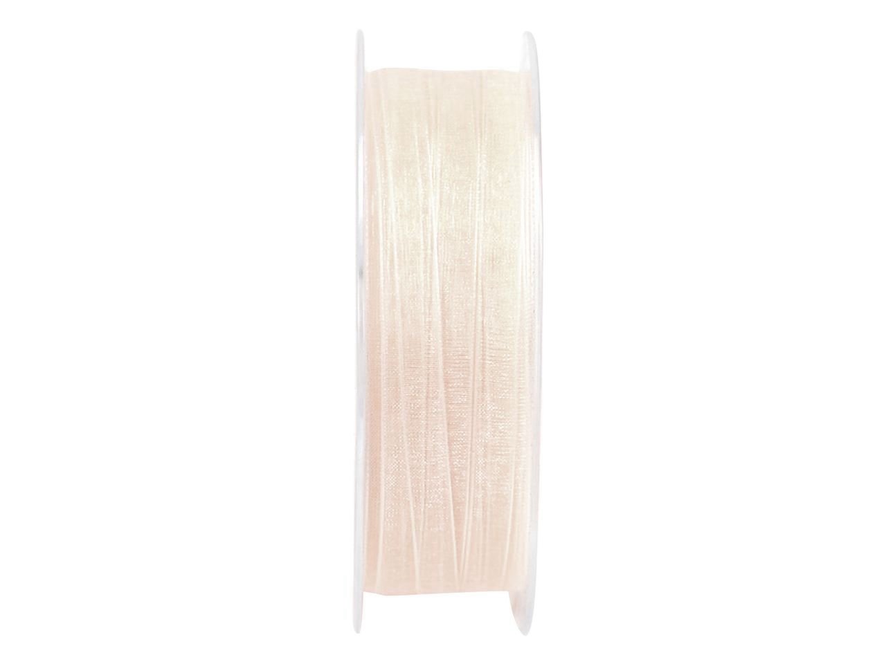 Nastro organza avorio 7mm Goldina busta da 5mt