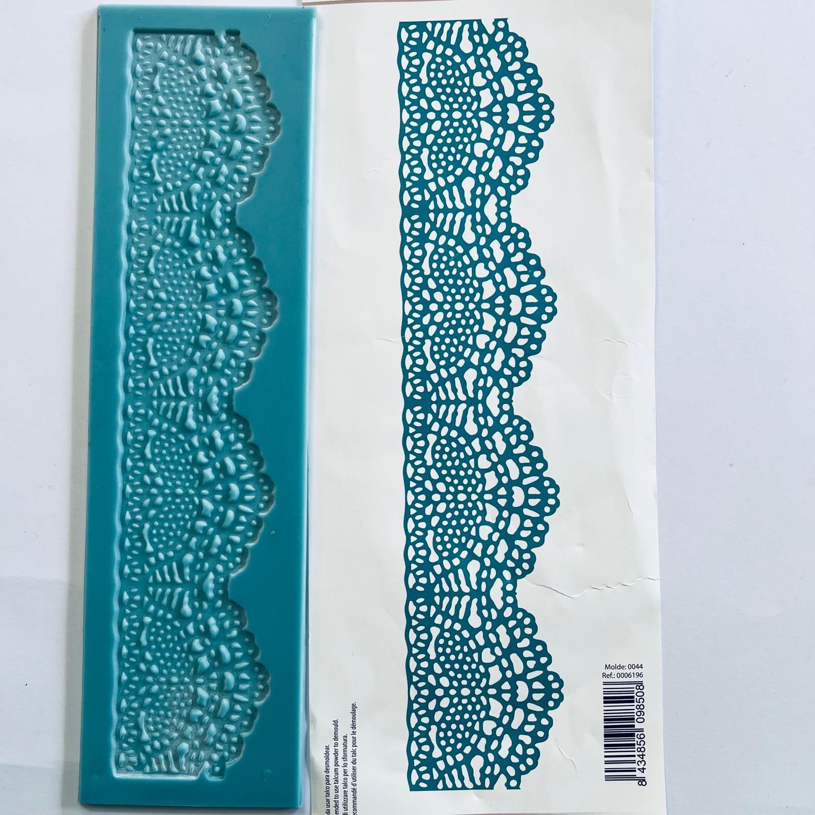 stampo per bassorilievo effetto pizzo renkalik 23cm x  6 cm
