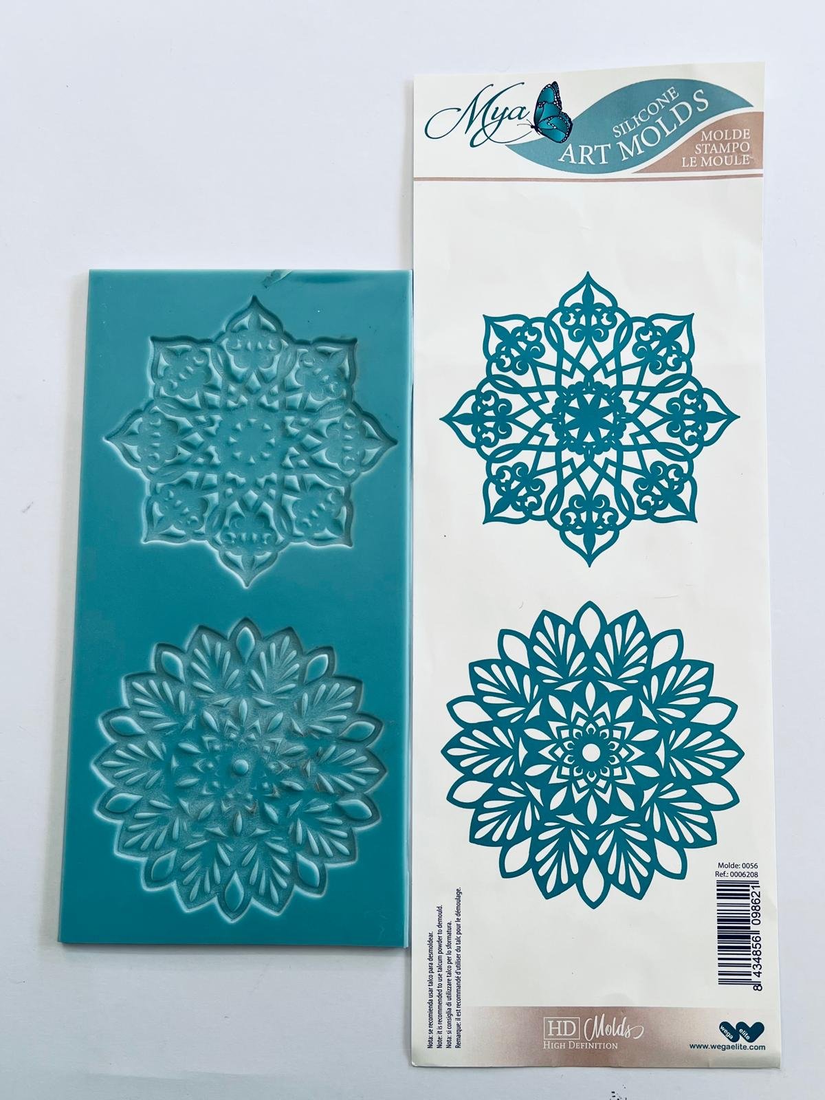 stampo  bassorilievo fiori stilizzati renkalik 19 cm x 9cm