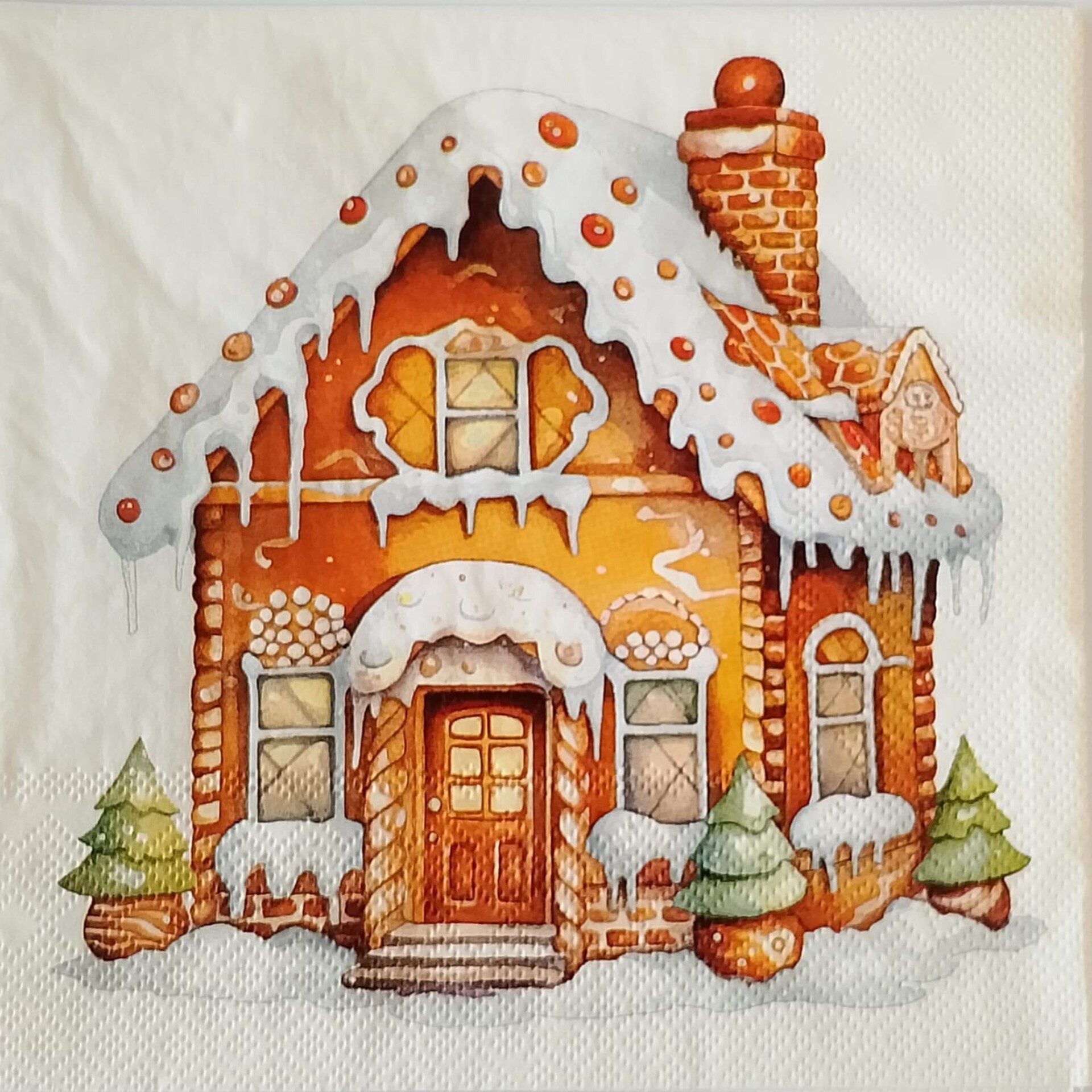 tovaglioli per decoupage casa di marzapane ambiente busta da 2 pezzi 33x33