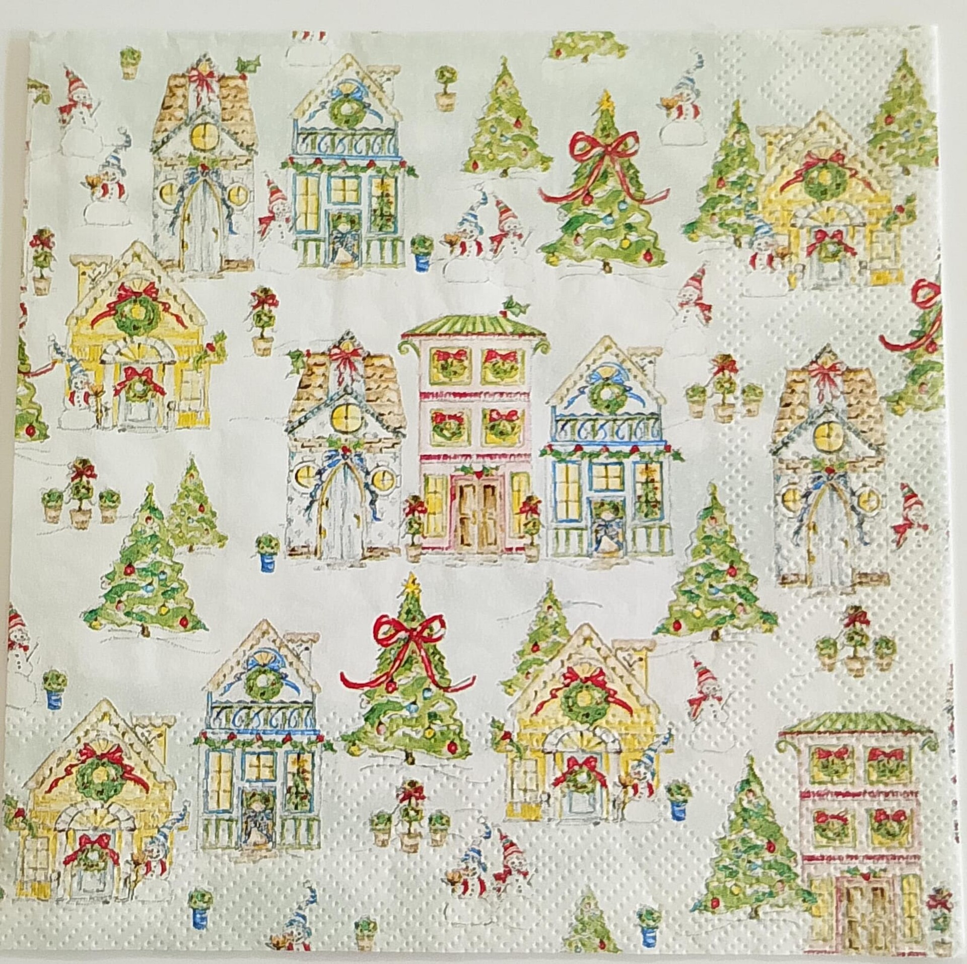 tovaglioli per decoupage alberi e casette natalizie arti e grafica busta da 2 pezzi 33x33
