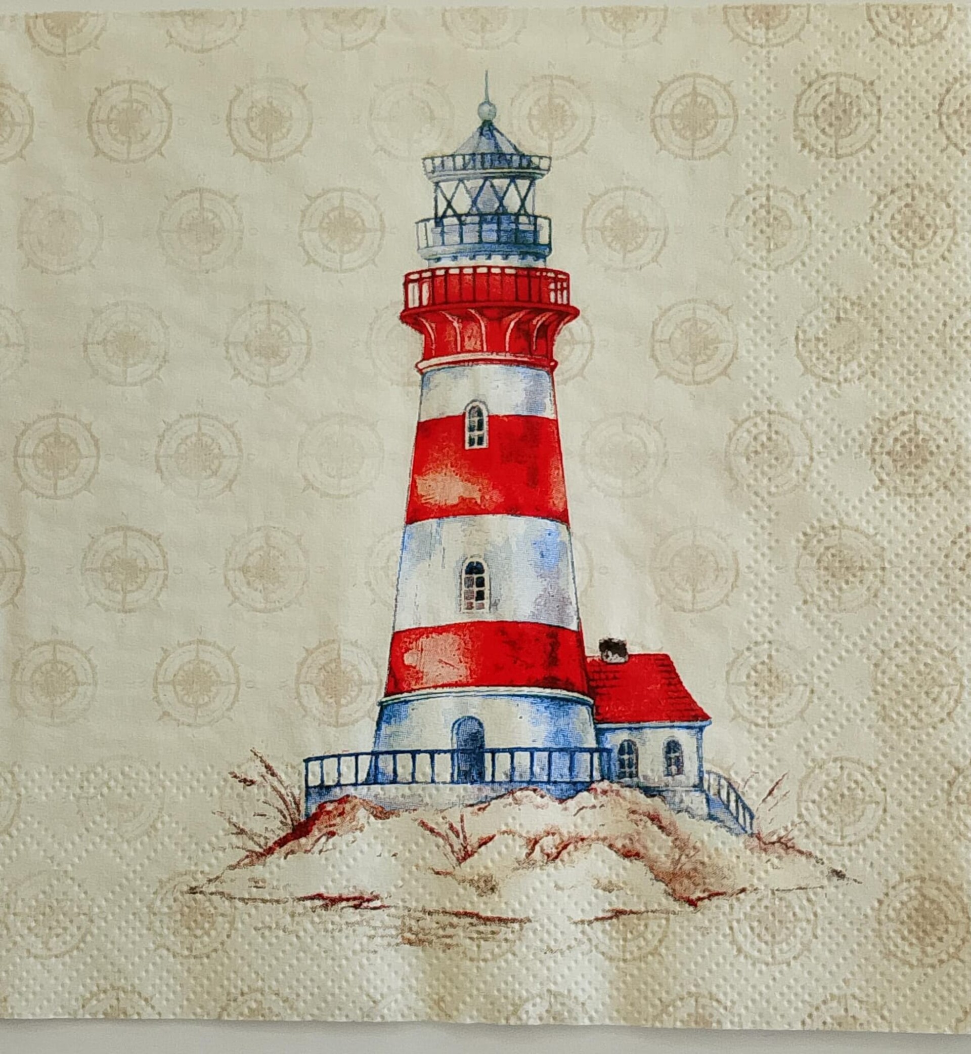tovaglioli per decoupage faro arti e grafica busta da 2 pezzi 33x33