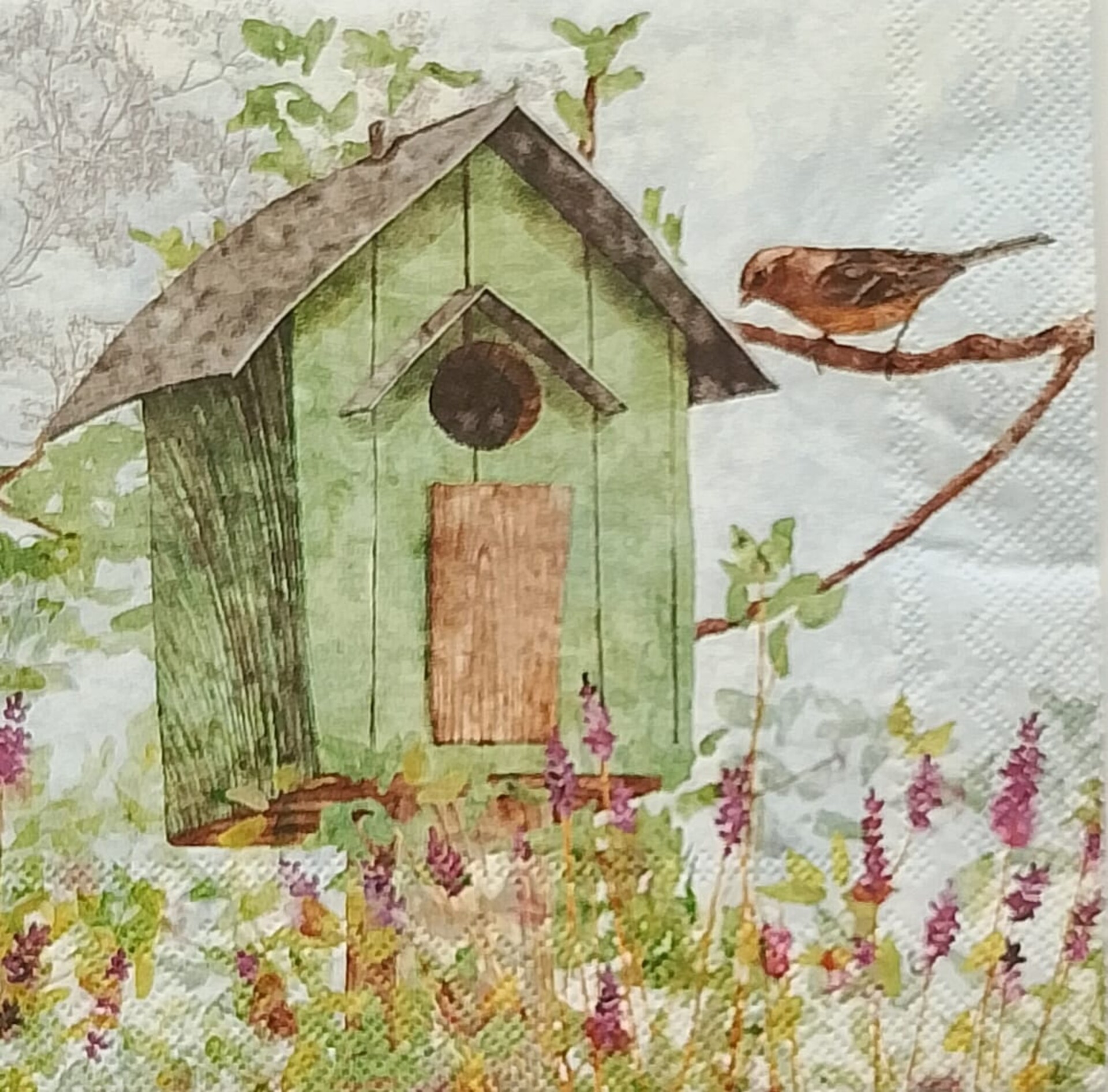 Copia di tovaglioli per decoupage uccellino casetta nido arti e grafica busta da 2 pezzi 33 x 33 cm