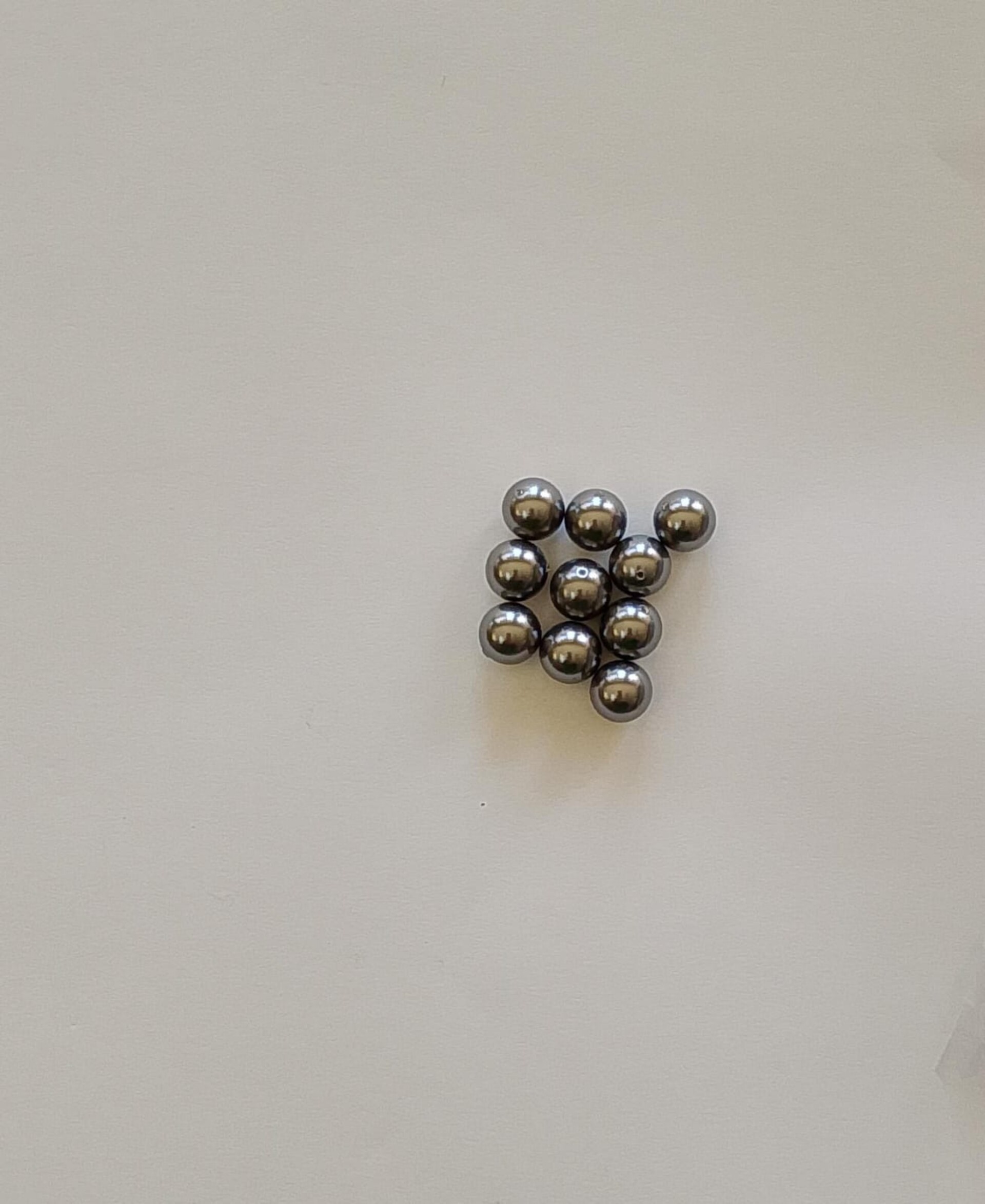perle swarovski 5810 crystal dark grey  pearl busta da 10 pezzi 10mm