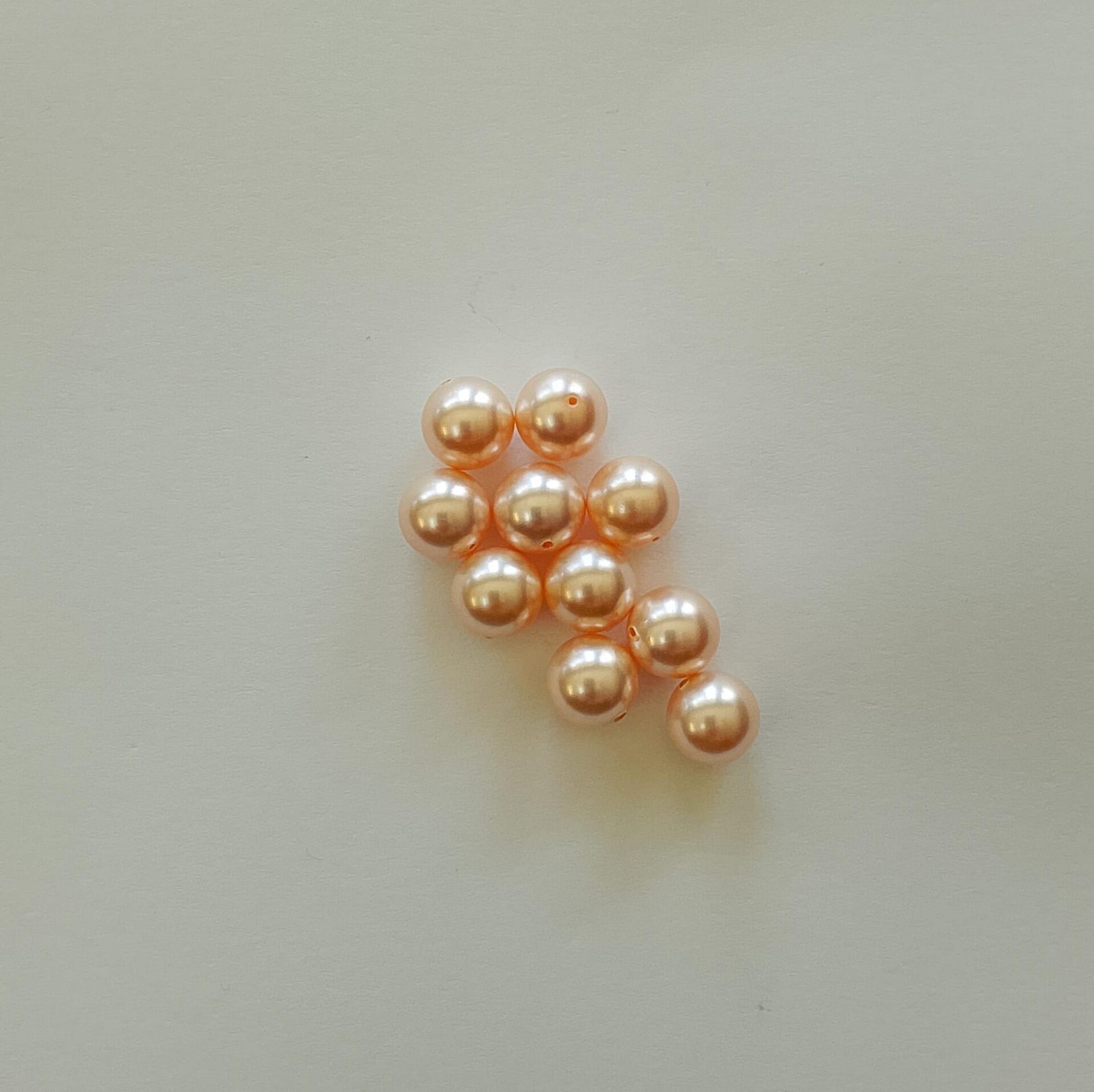 perle swarovski 5810 crystal peach pearl busta da 30 pezzi 6mm