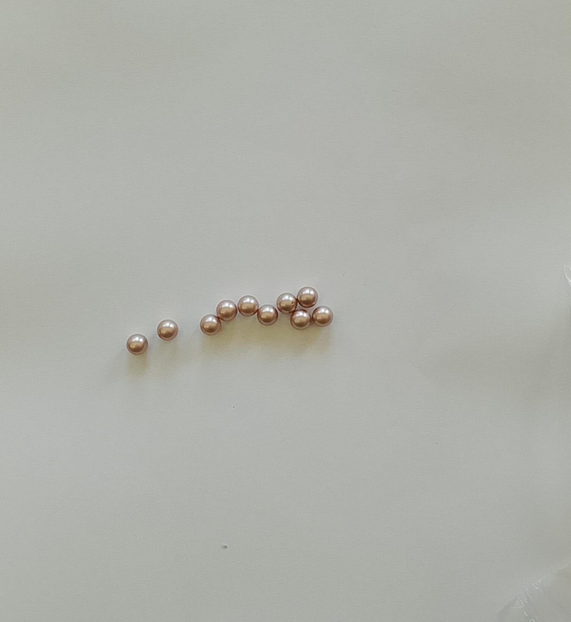 perle swarovski 5810 crystal rose gold pearl busta da 20 pezzi 8mm