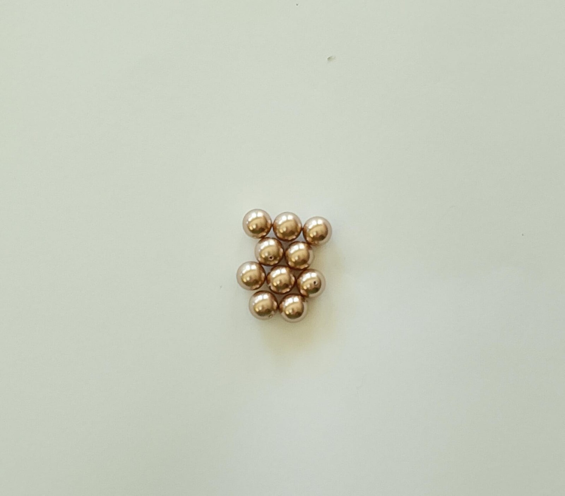 perle swarovski 5810 crystal bronze busta da 10 pezzi 12mm