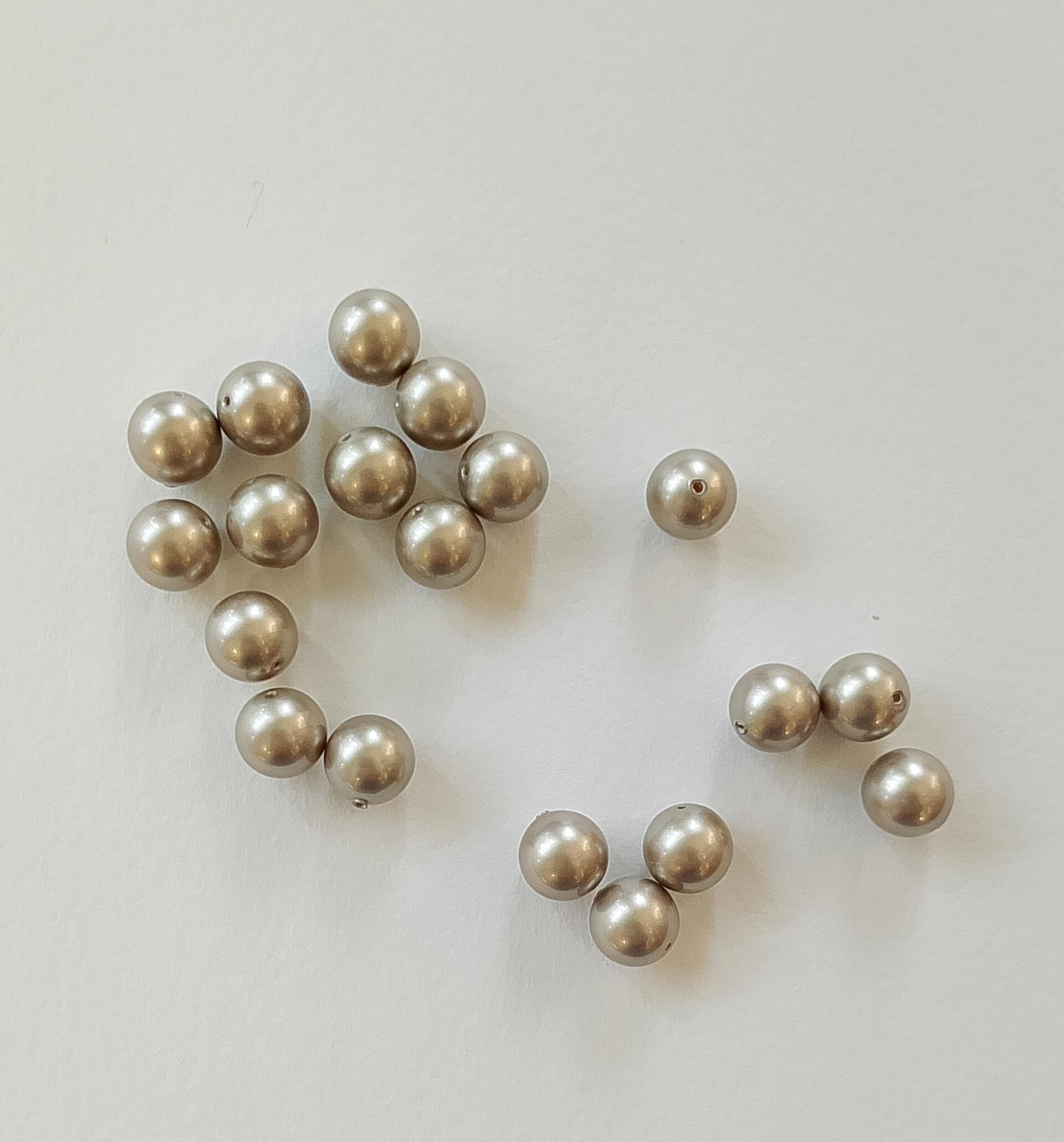 perle swarovski 5810 crystal platinum pearl busta da 20 pezzi 8mm