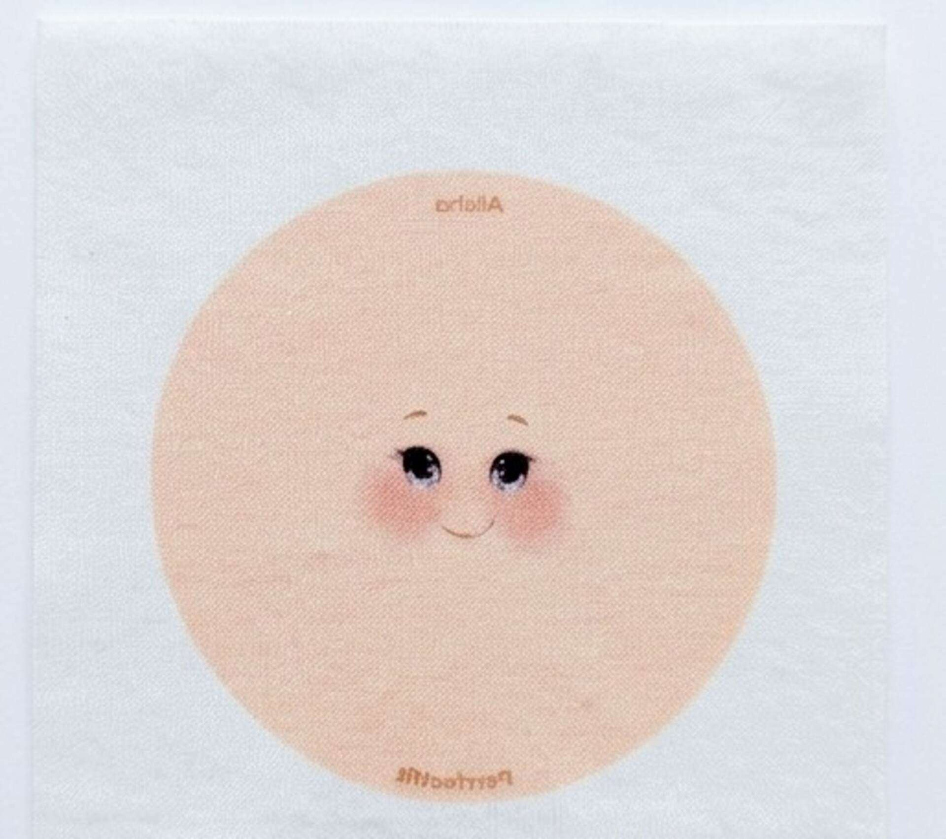 faccina tessuto in maglina Aisha diametro 7,5cm renkalik busta da 3 pezzi