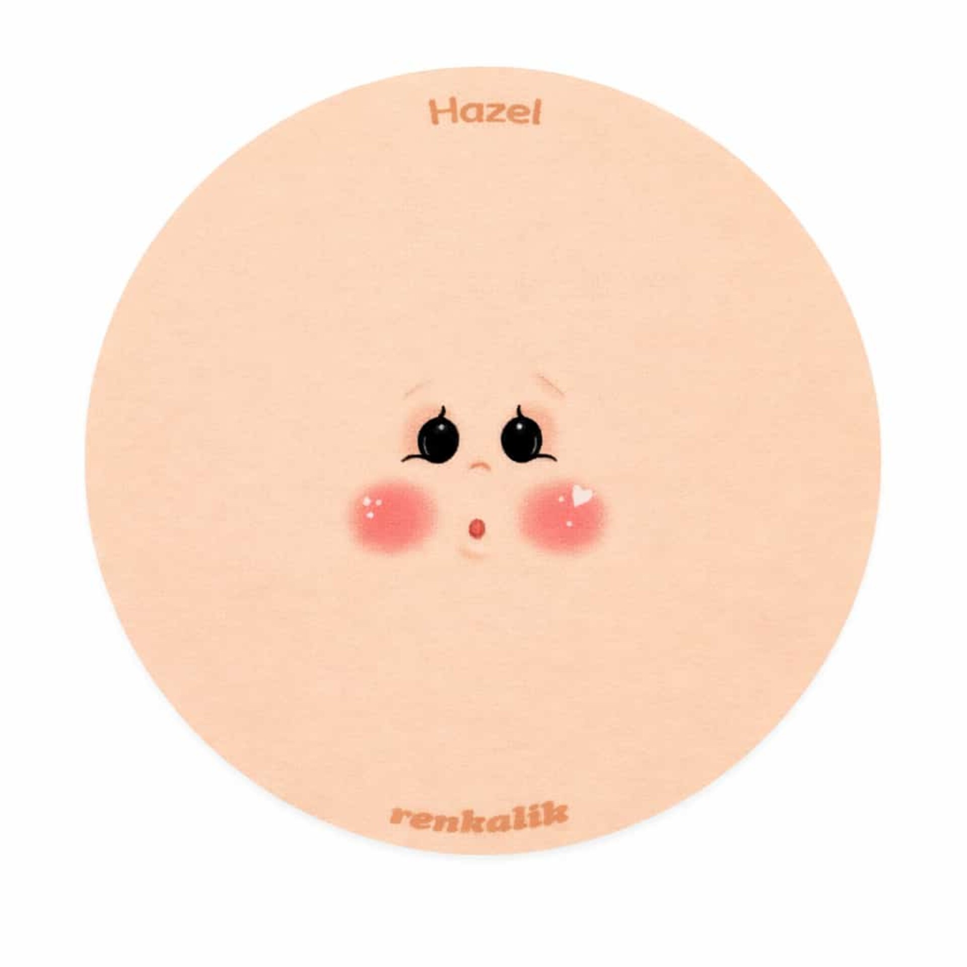 faccina tessuto in maglina Hazel diametro 13cm renkalik busta da 2 pezzi