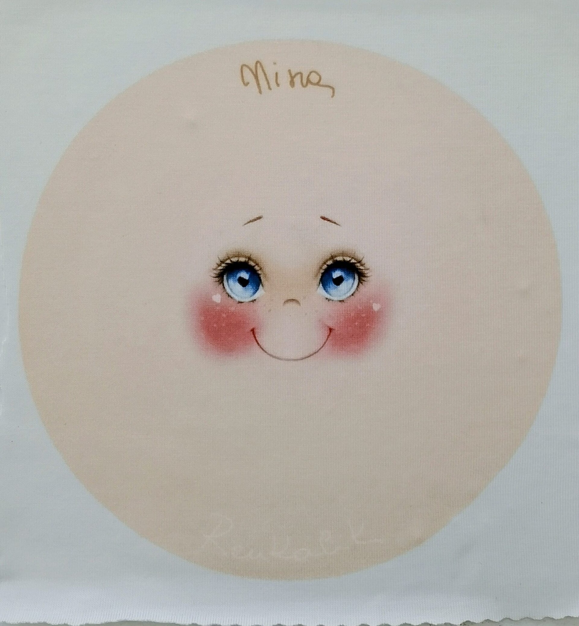 faccina tessuto in maglina Nina diametro 16cm renkalik busta da 2 pezzi