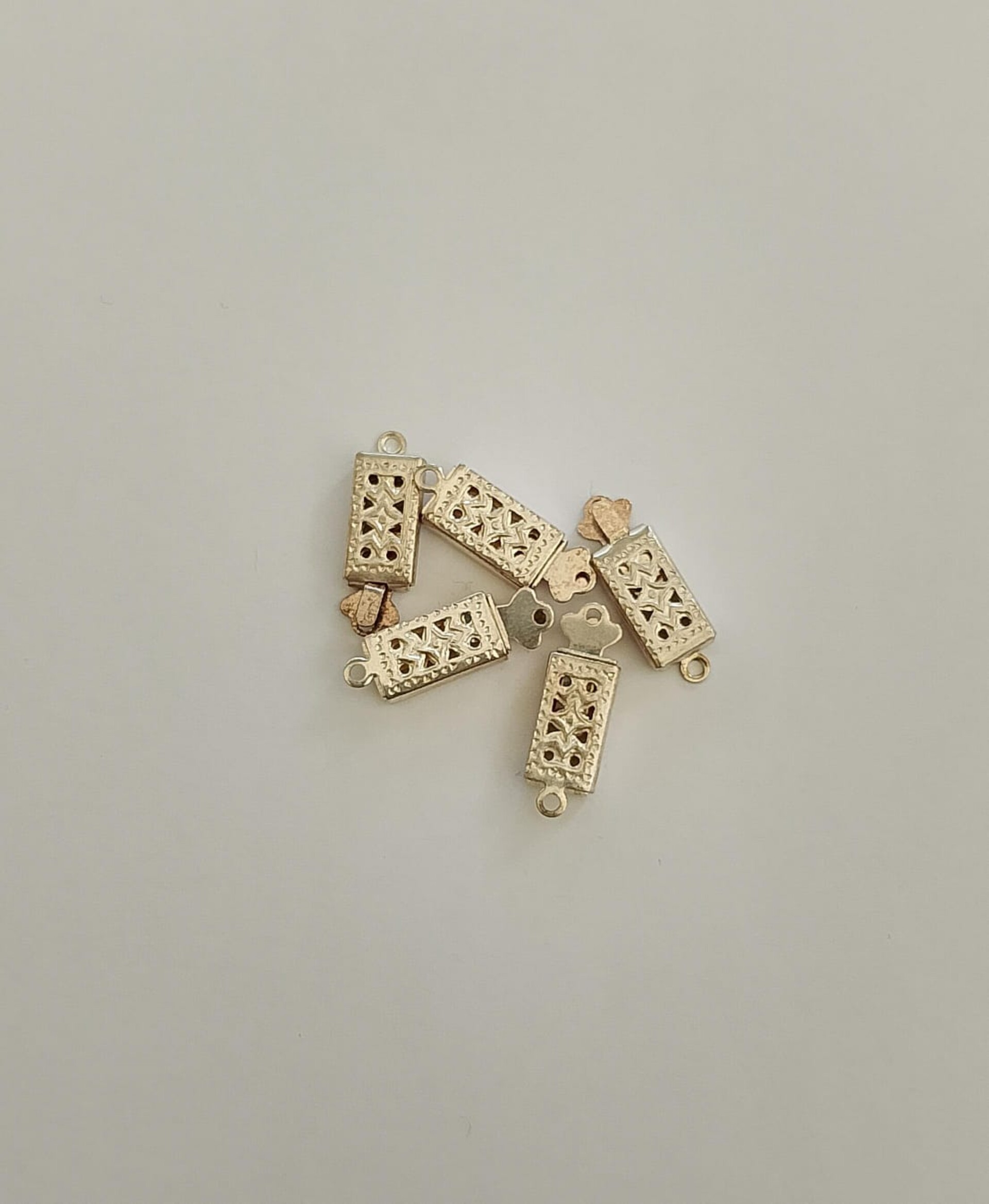 chiusure argento (maschio-femmina) menoni busta da 5 pezzi 25mm