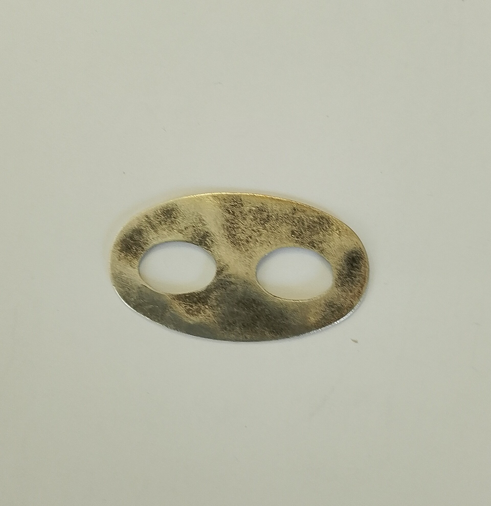 Ciondolo maglia marina irregolare colore argento antico 16 mm menoni busta da 10 pezzi