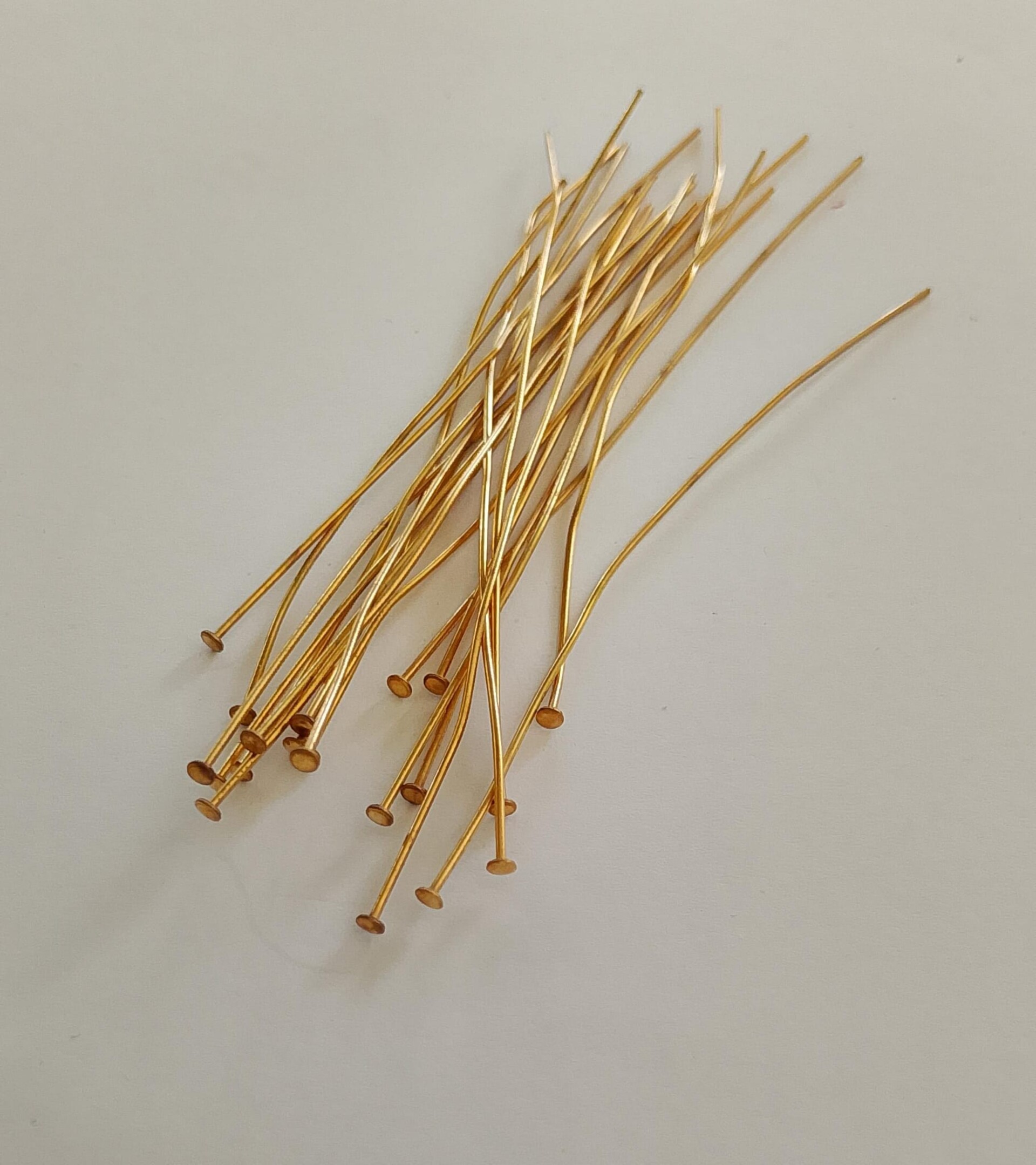 Chiodino testa piatta  oro 80 mm menoni busta da 20 pezzi