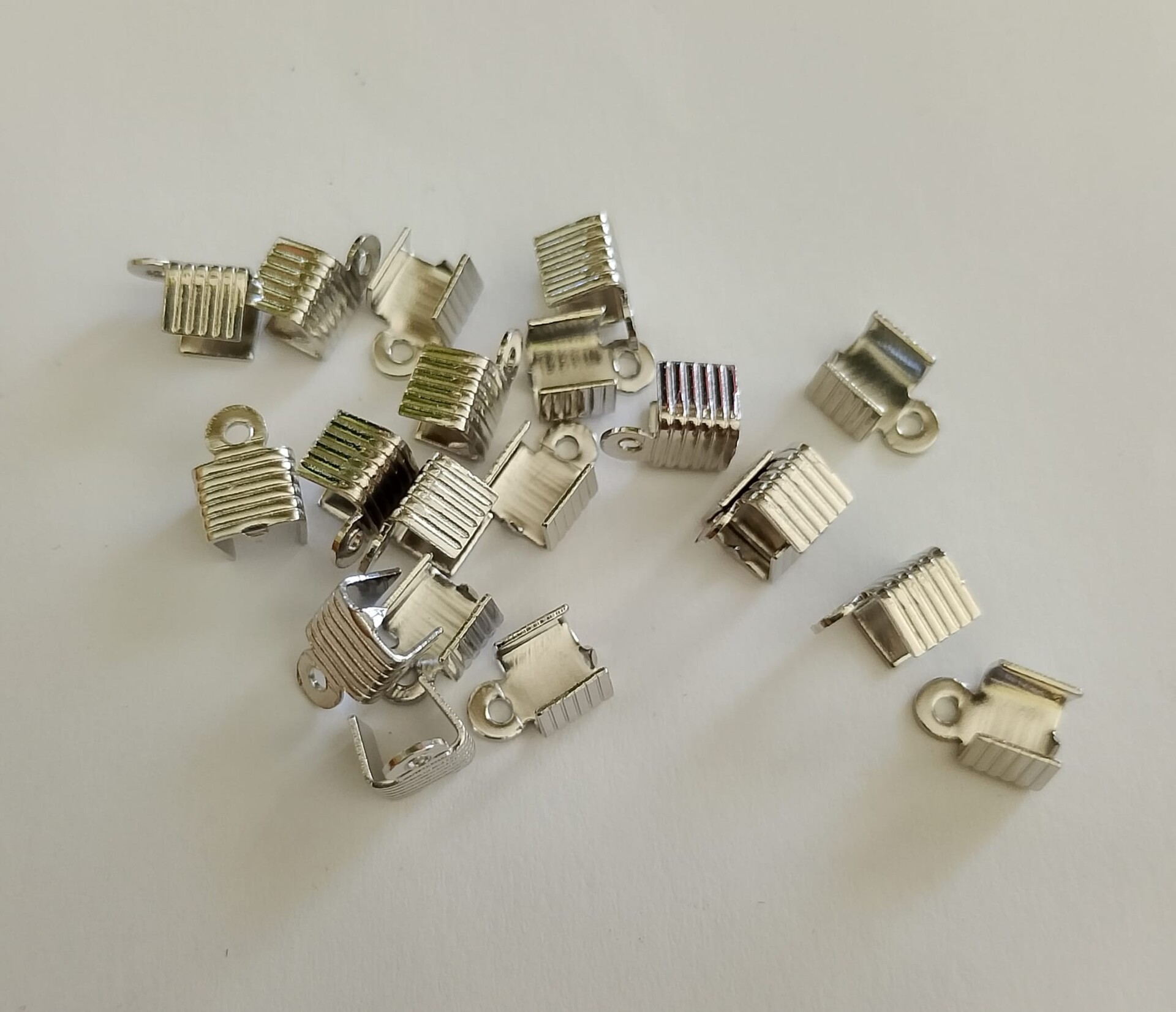 Fascetta finale busta colore titanio  5,3 mm menoni busta da 20 pezzi