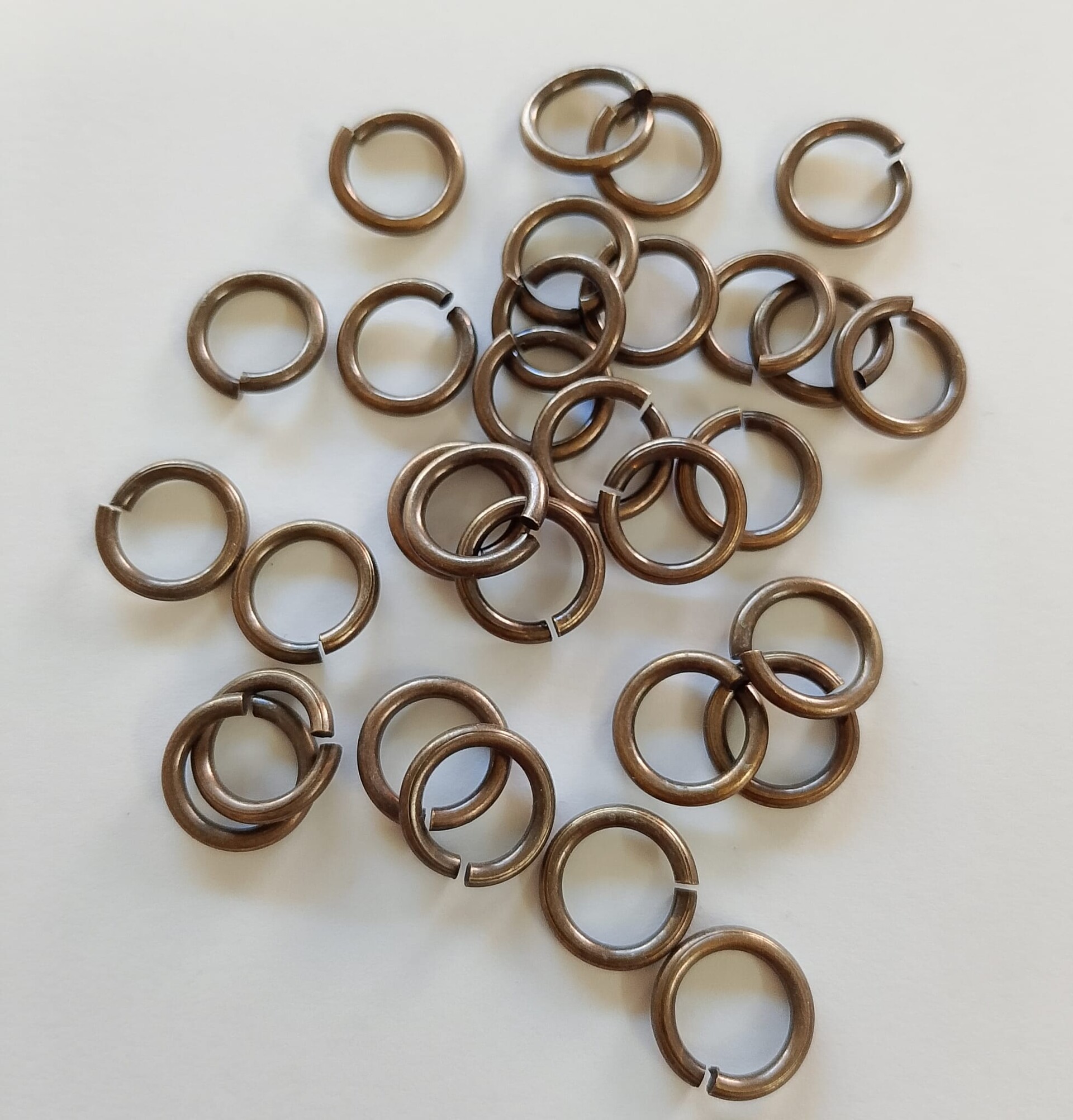 Anellino tondo mm 10spessore 1mm  color ottone menoni busta da 30pz