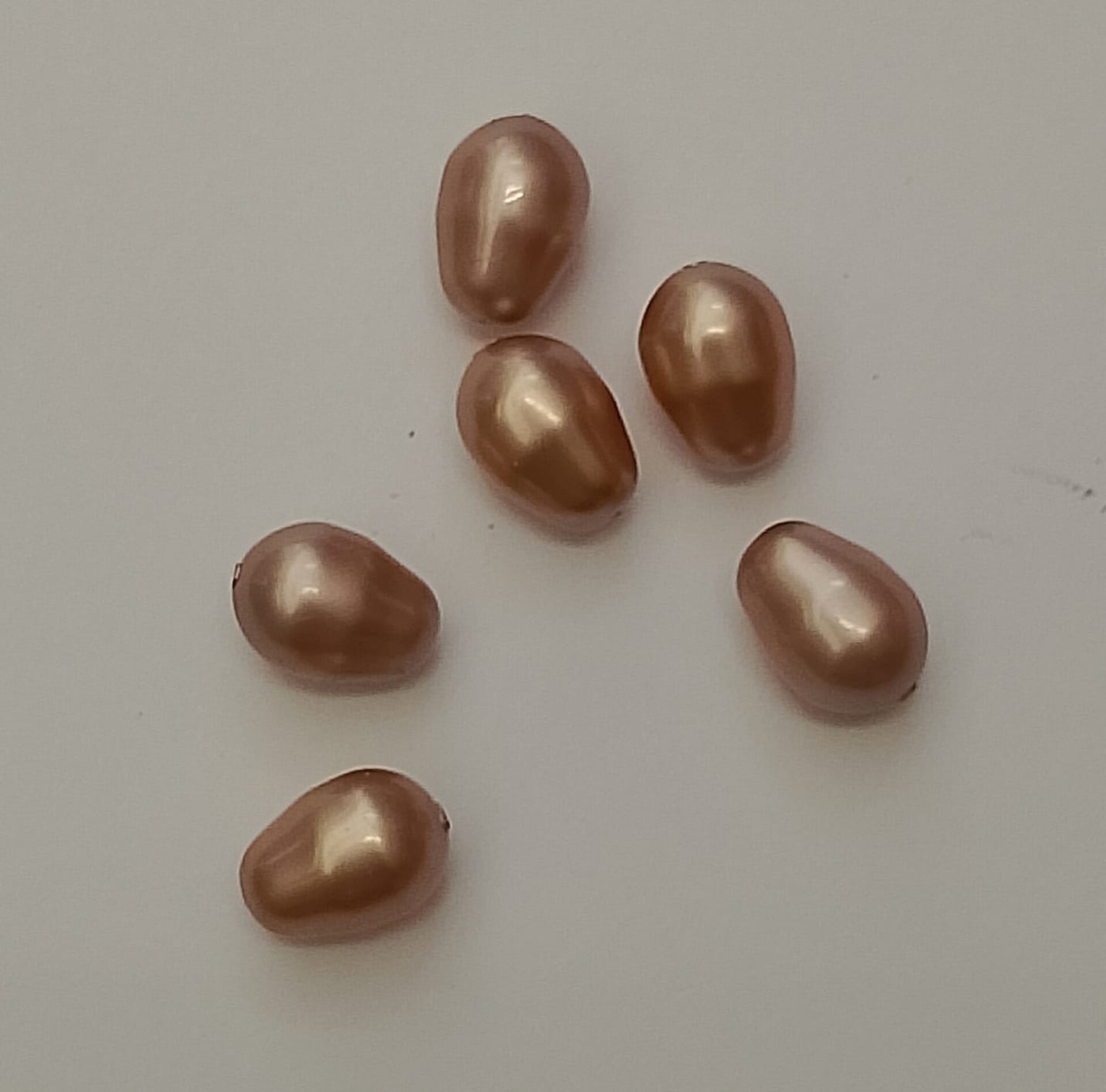 Perla a goccia  Swarovski 5821   crystal powder almond swarovski busta da 6 pezzi 11x8 mm