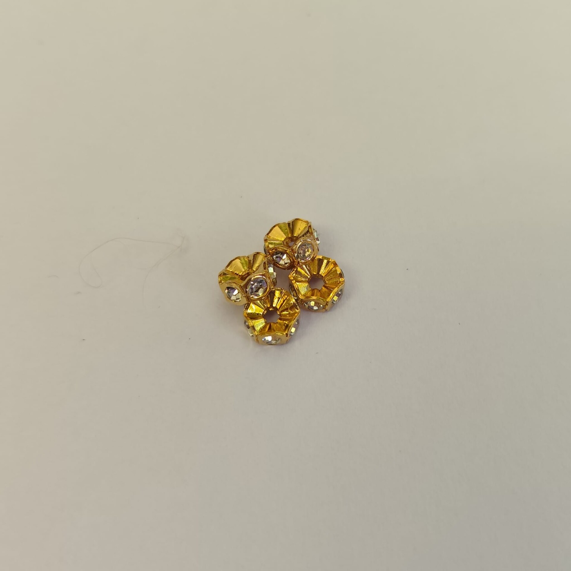 coppette copriperle con strass swarovski mm 5mm Stafil busta da 10 pezzi
