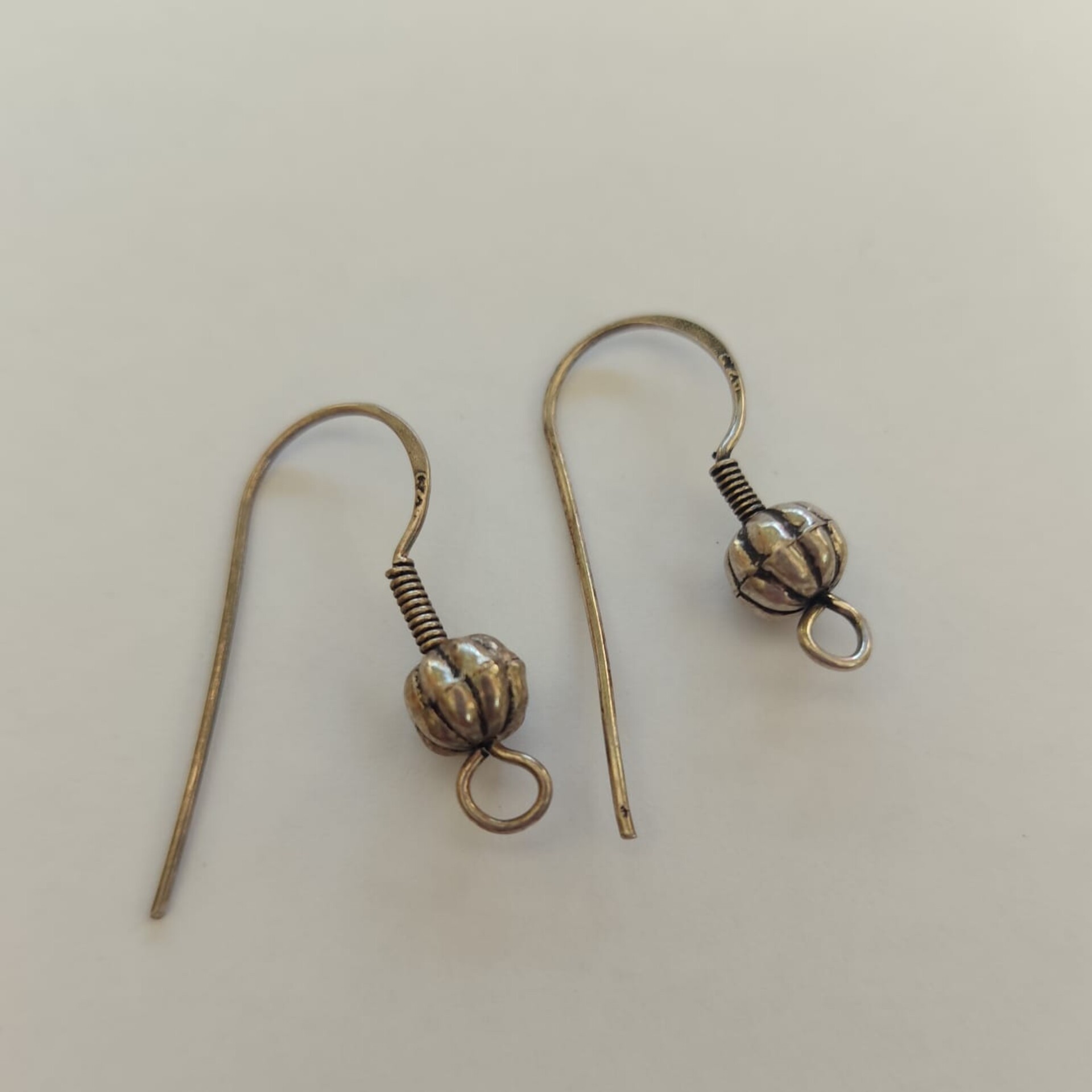 Coppia di Orecchino monachella argento indiano 25mm Stafil busta da 2 coppie