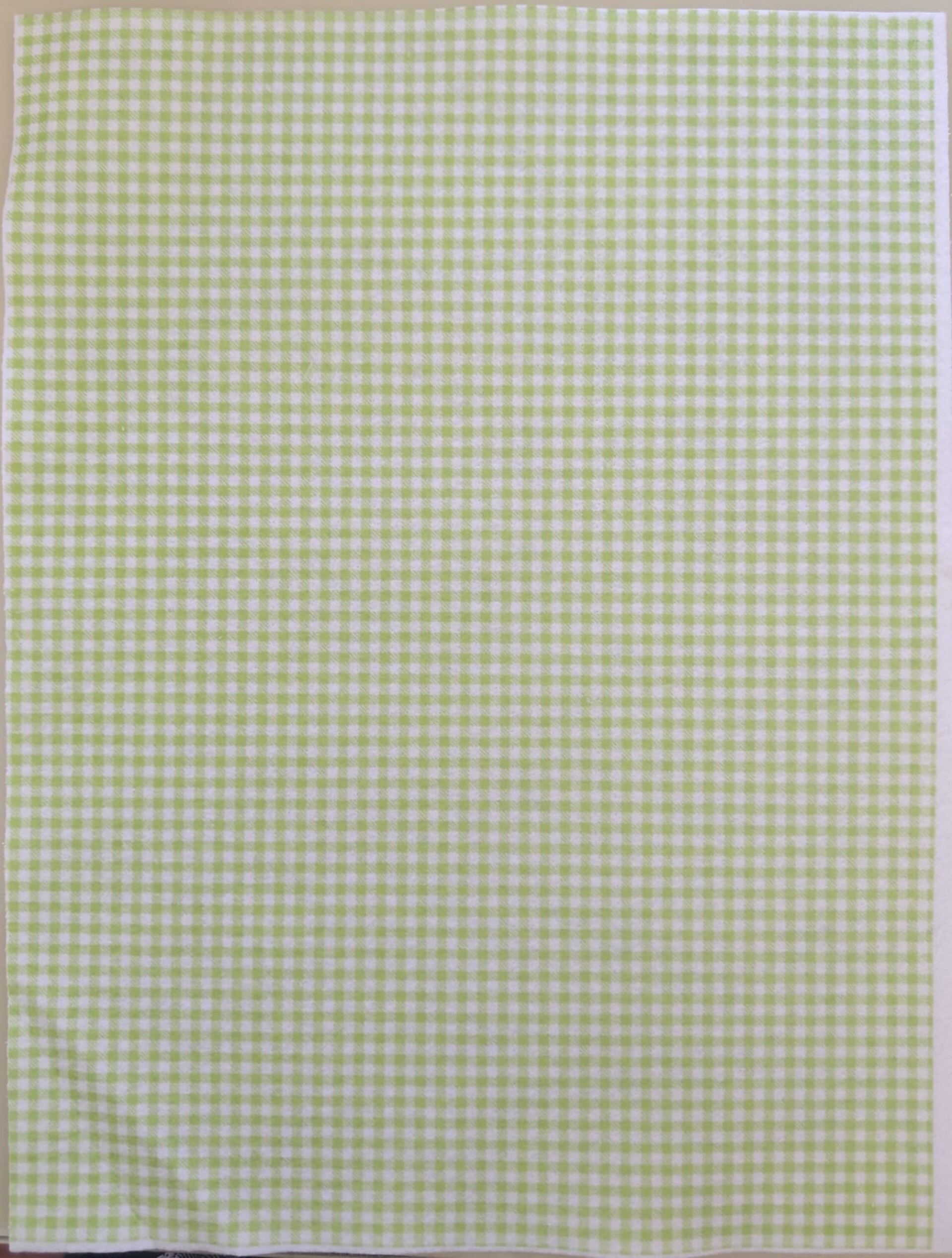 pannolenci a quadrucci  bianco everde chiaro Stafil 30x40cm