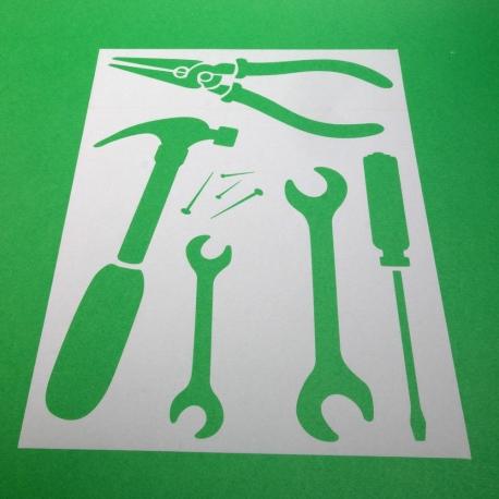 Stencil attrezzi lavoro stamperia 21x29,7