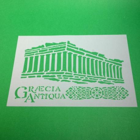 Stencil tempio greco stamperia 21x29,7