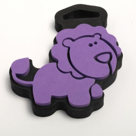 timbro in gomma a forma di leone stamperia 5cm x 9cm