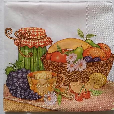 Tovagliolo cesto frutta arti e grafica 33x33