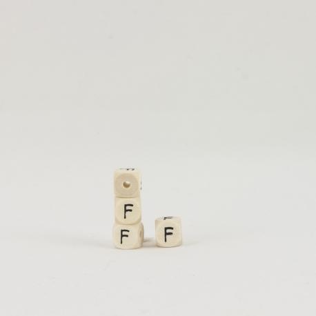 cubo lettera F in legno arti e grafica 1 cm