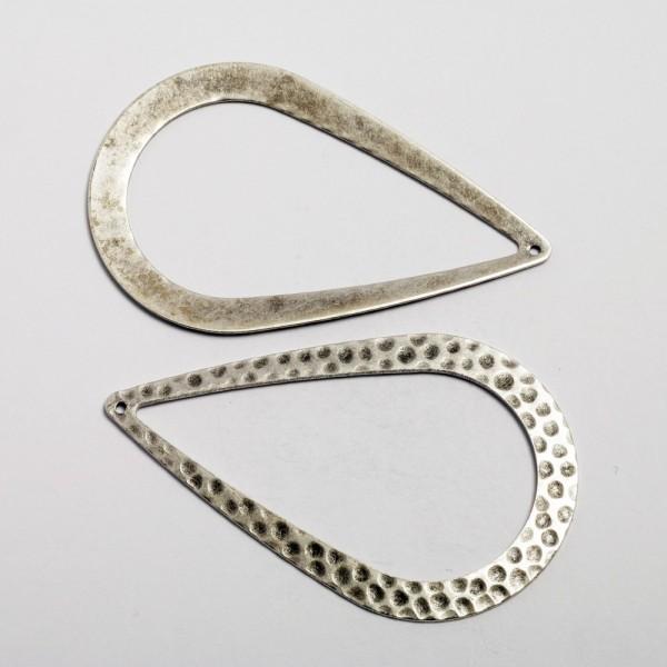 goccia martellata mm67 colore argento chiaro menoni busta da 4 pezzi
