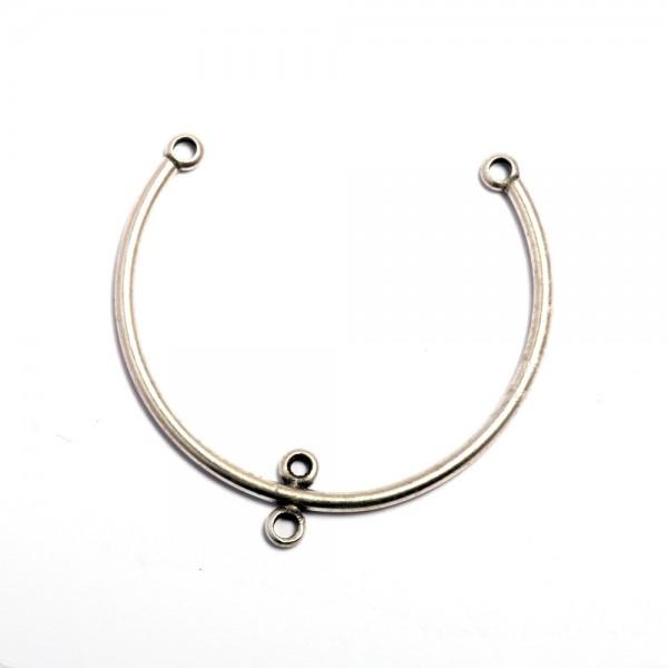 Ciondolo  mezzaluna in filo  44 mm argento chiaro menoni busta da 4 pezzi